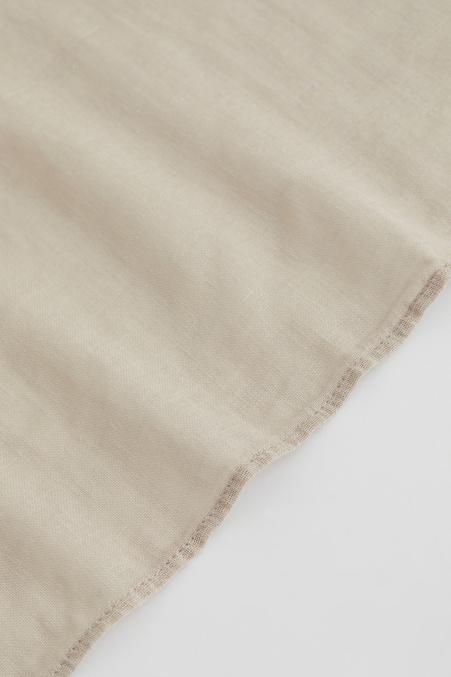1-pack wide linen-blend curtain length - Jasny szarobeżowy/Biały/Jasnobeżowy/Żółty - 5