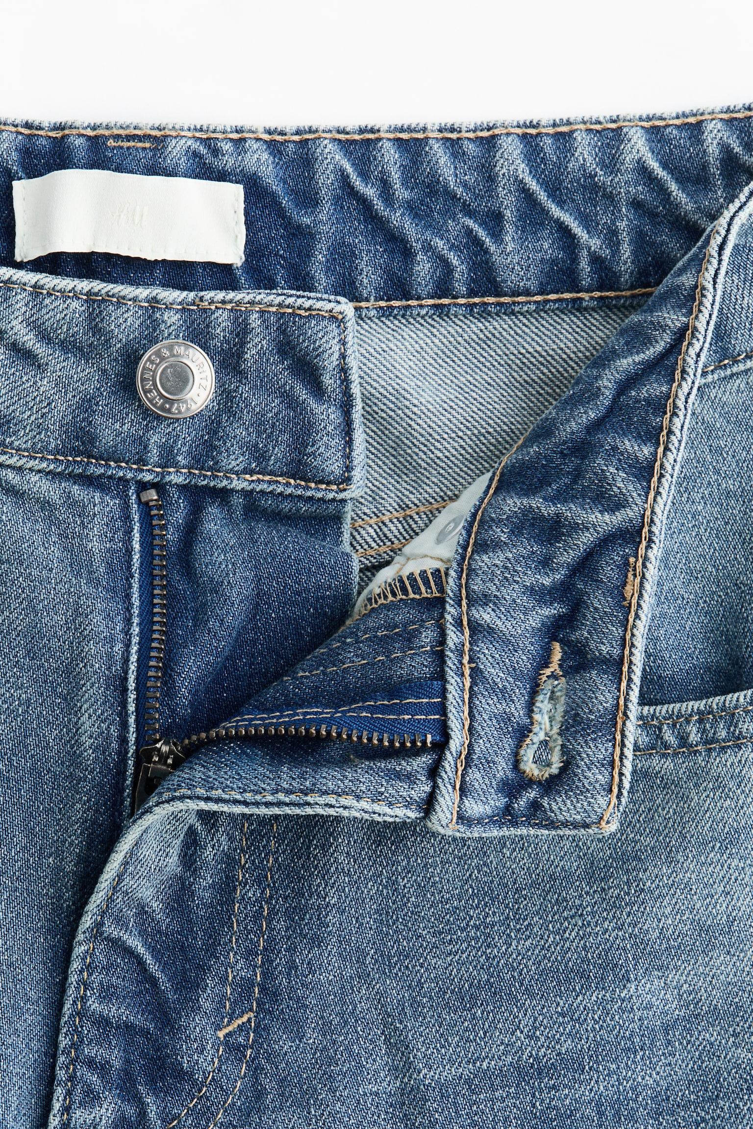 Wide High Jeans - כחול ג'ינס/כחול ג'ינס/שחור משופשף/כחול ג'ינס בהיר - 7