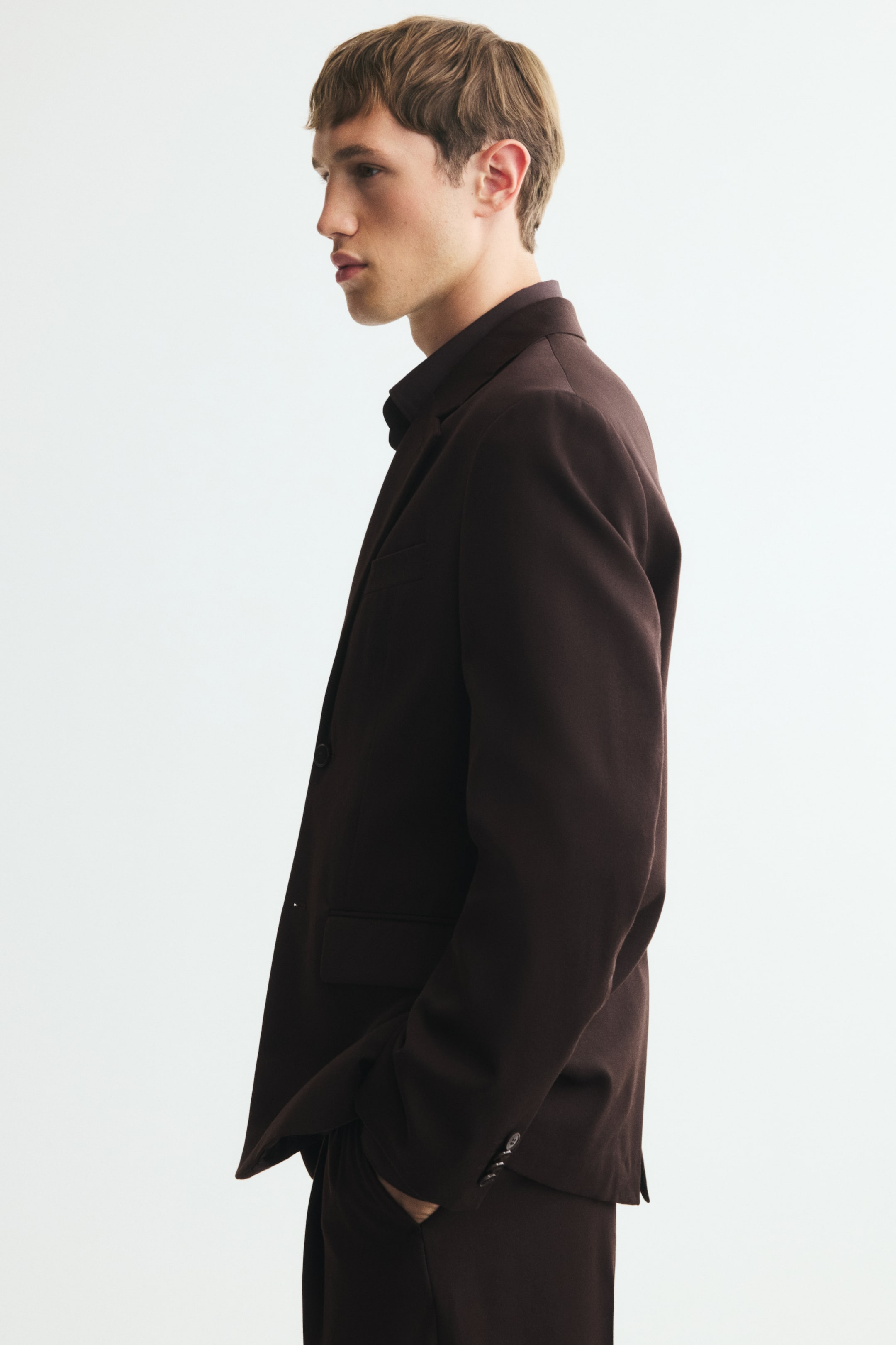 Relaxed-Fit Wool-Blend Suit Jacket