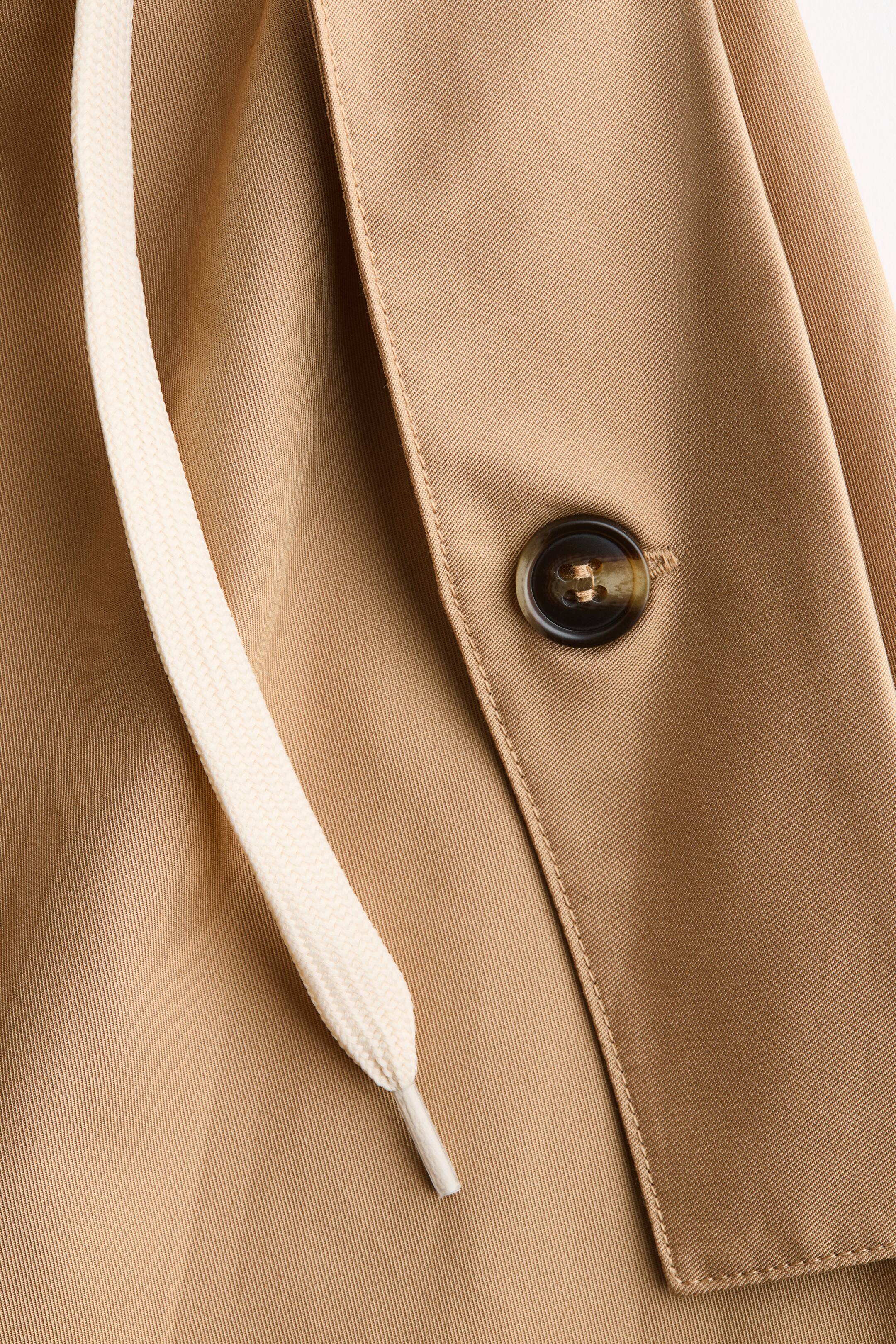 Women's Beige Cotton twill drawstring skirt | H&M IN