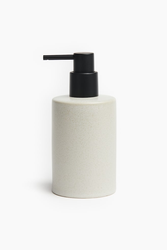 Dispensador de jabón de gres - Beige claro - 1