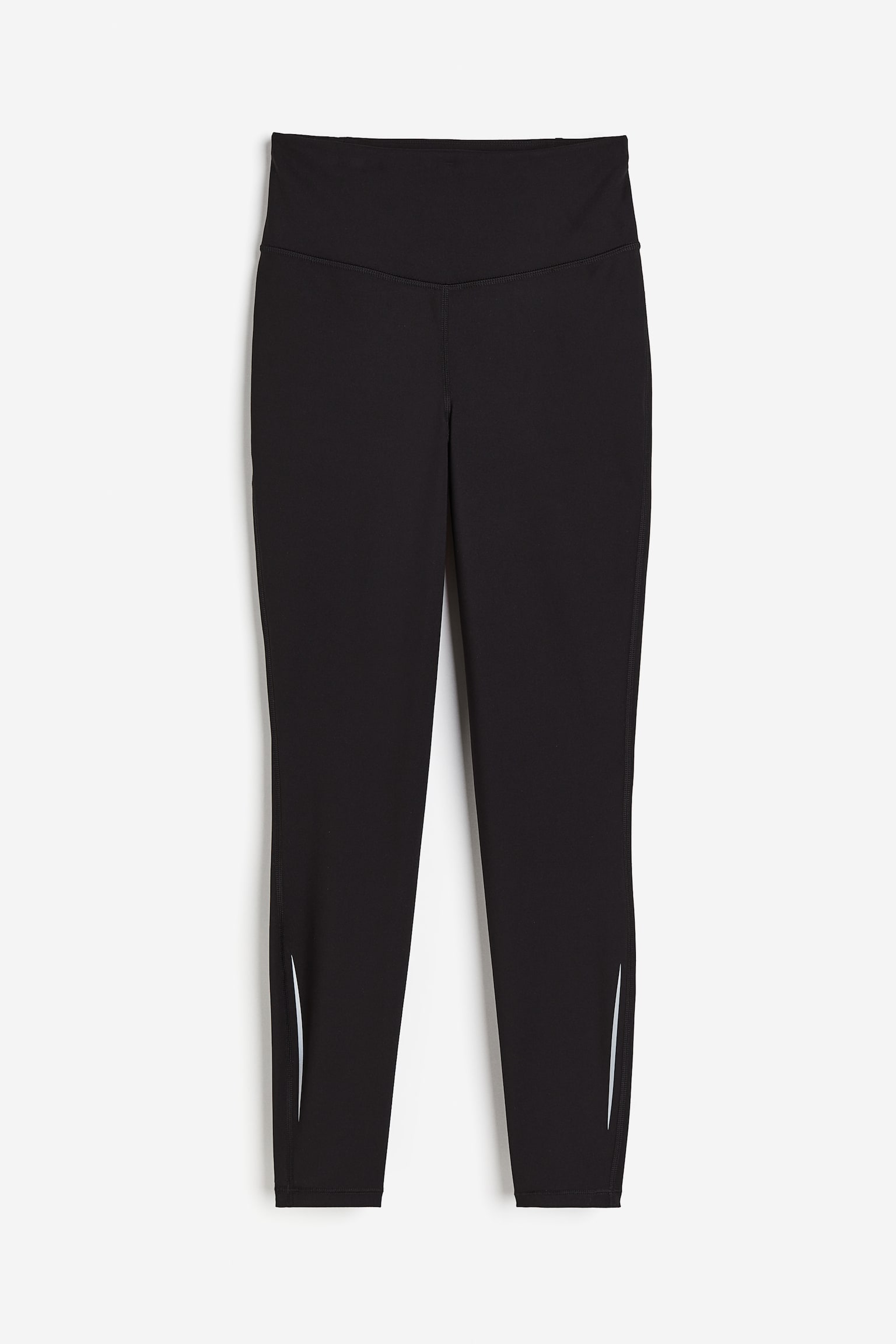 Running Leggings In DryMove™ - Black/Dark khaki green - 2