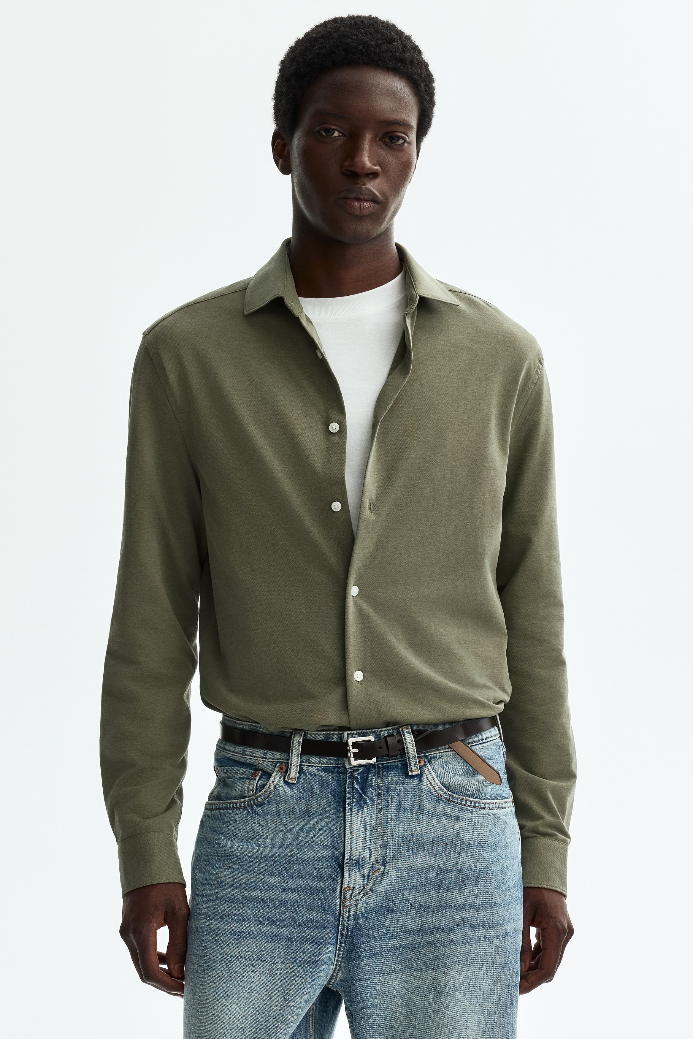Four-Way Stretch Slim Fit Shirt