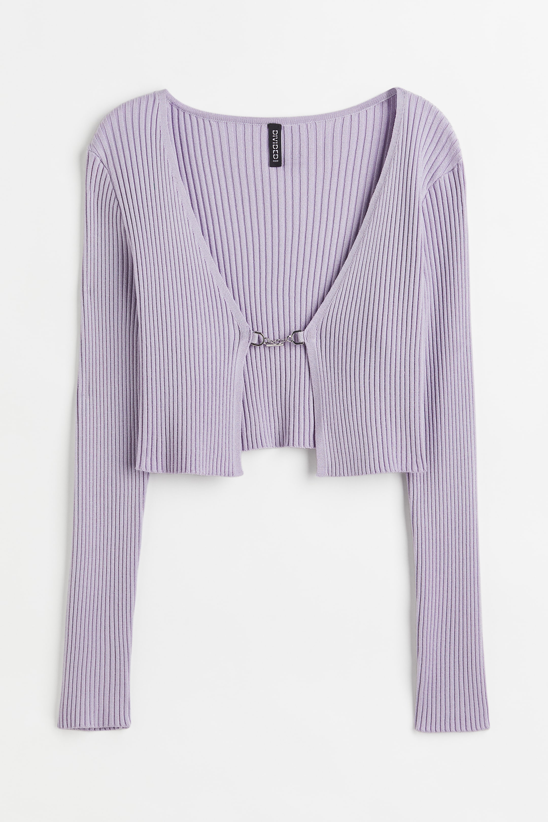 View larger image: Cropped rib-knit cardigan - Light purple - Ladies | H&M PH 1