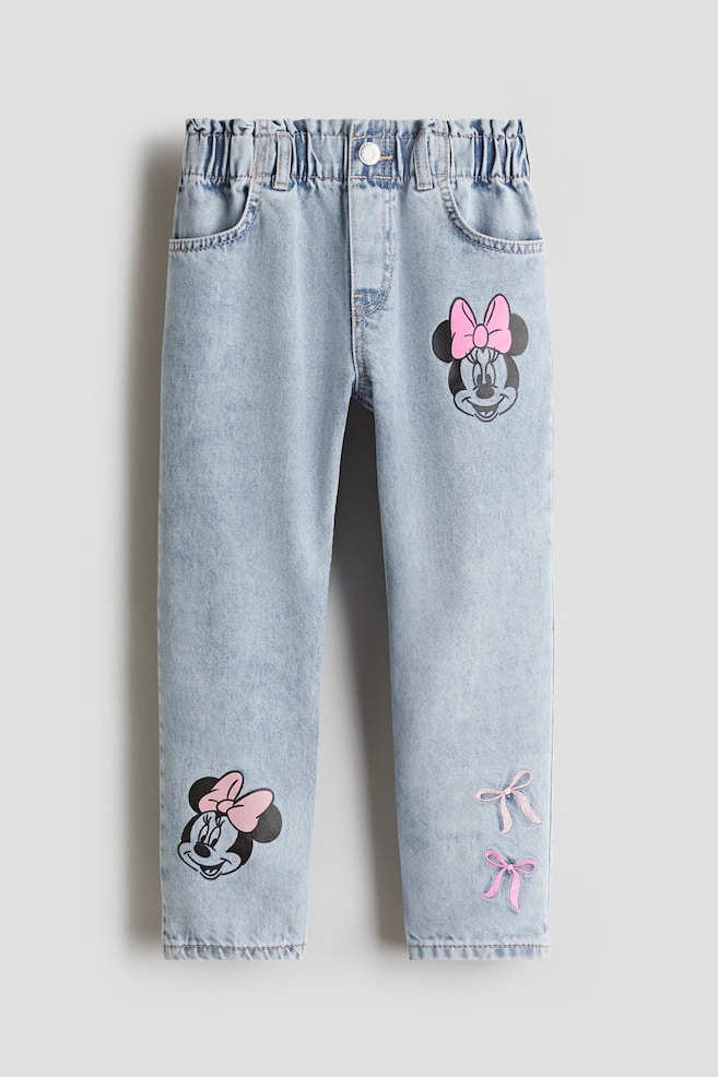 Loose-Fit Tapered Jeans - Light denim blue/Minnie Mouse/Light denim blue/Lilo & Stitch/Denim blue/Hello Kitty/Denim blue/Bluey - 1