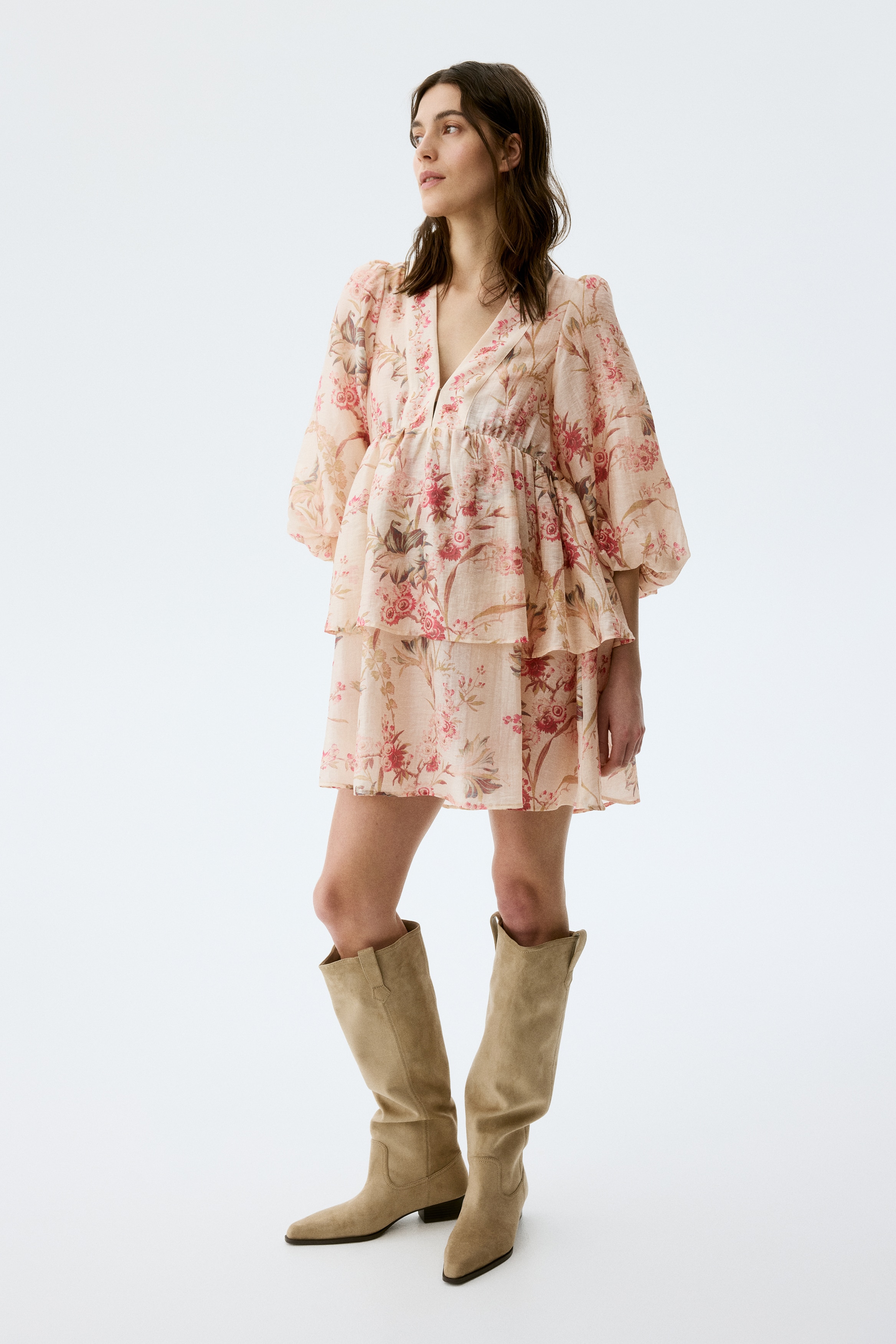 MAMA Linen-Blend Dress from H&M - $74.99