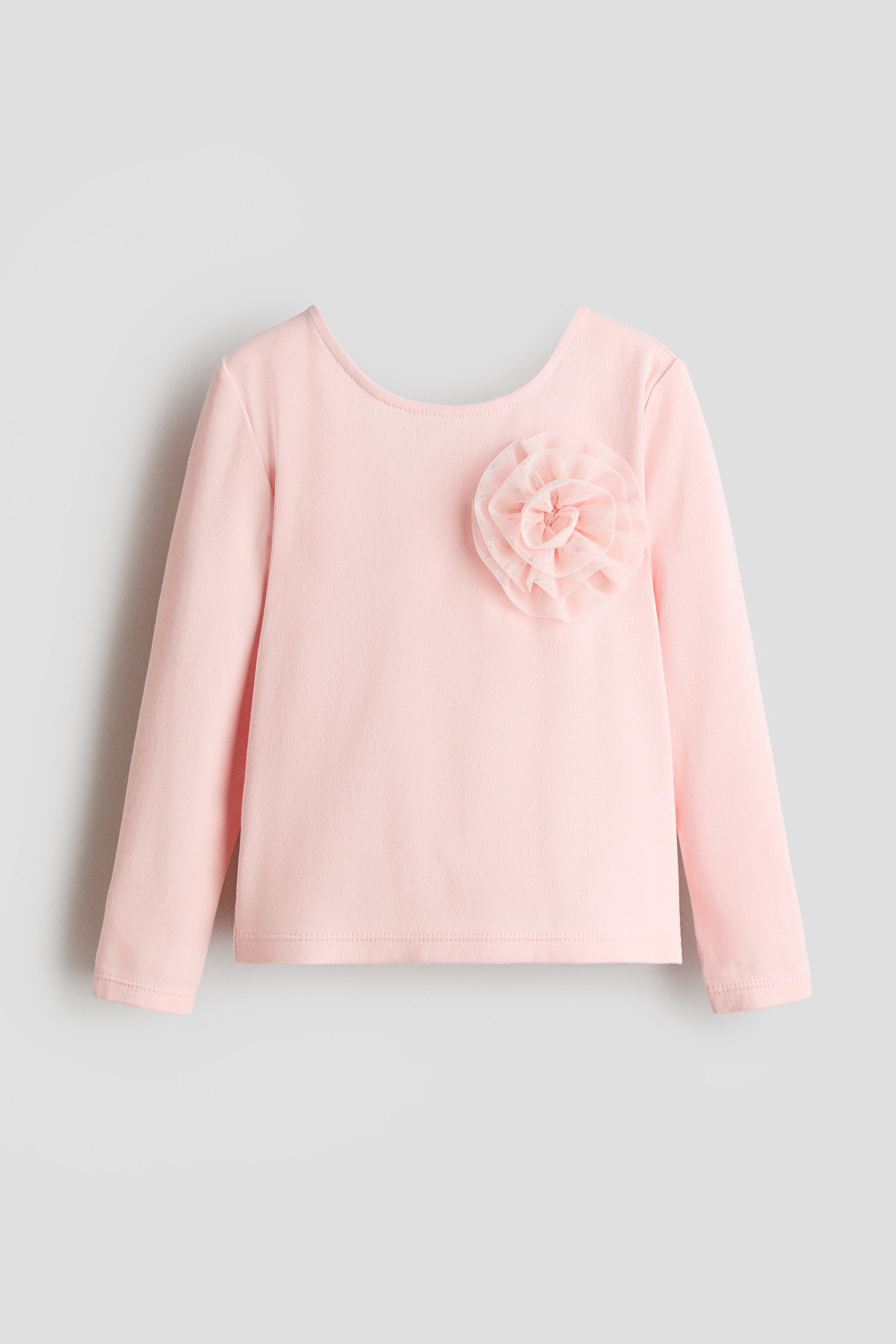 Top with Tulle Appliqué - Light pink - Kids | H&M US
