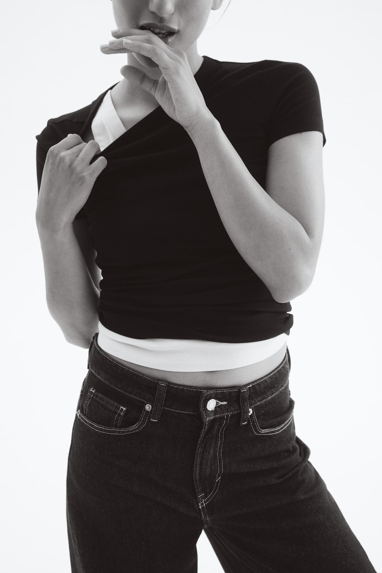 Ribbed Modal-blend T-shirt