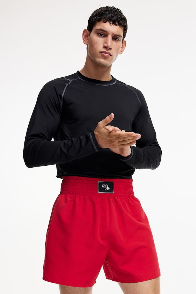 DryMove™ Boxing shorts - Red/Black - 7