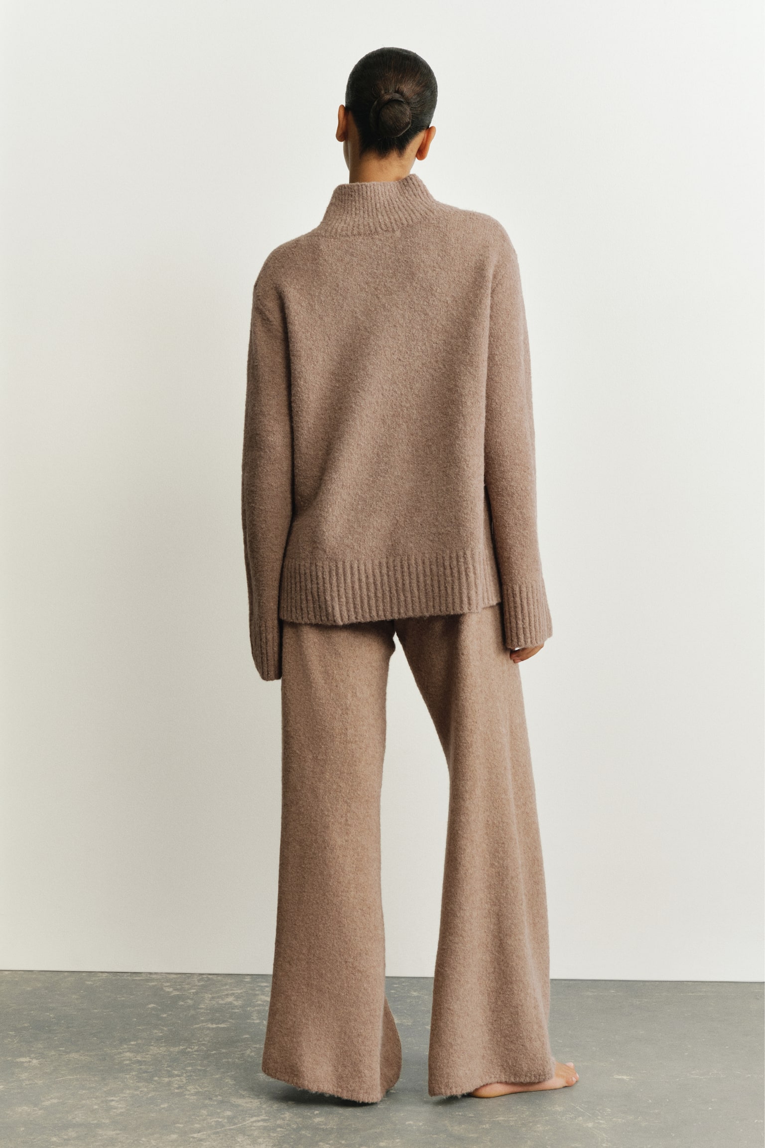 Женские брюки H&M Loose-Fit Wool-Blend, цвет: Бежевый — фото 5