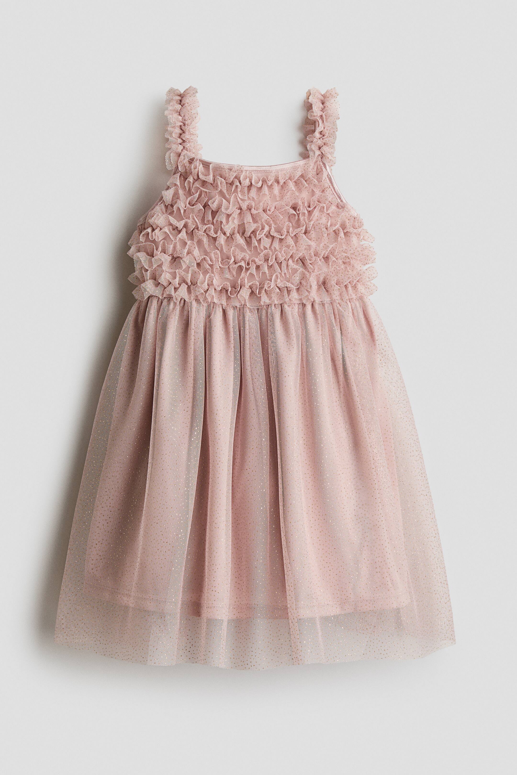 View larger image: Glittery tulle dress - Light dusty pink - Kids | H&M 1