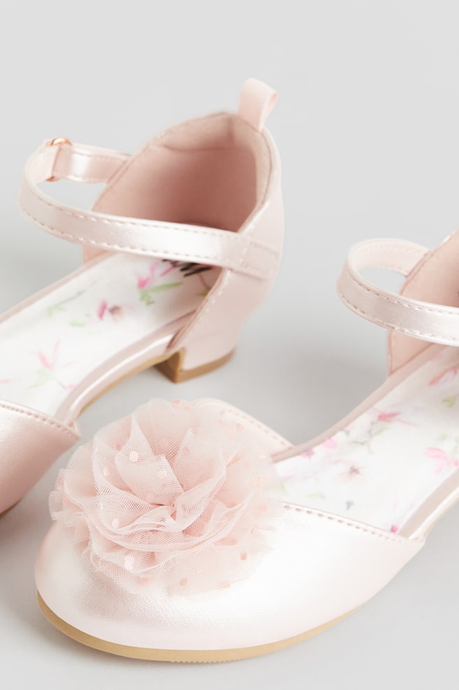 Appliquéd dressing-up shoes - Light pink - 3