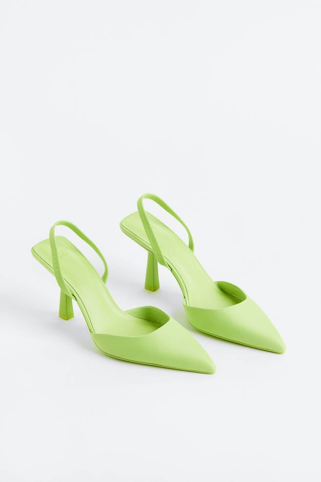 Sandaletten mit Absatz - Limegrün - 6