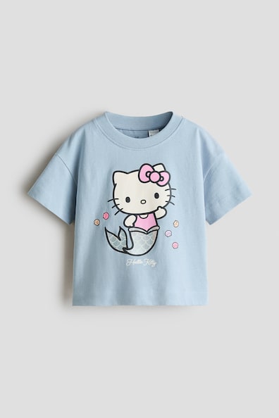プリントデザイン コットンTシャツ