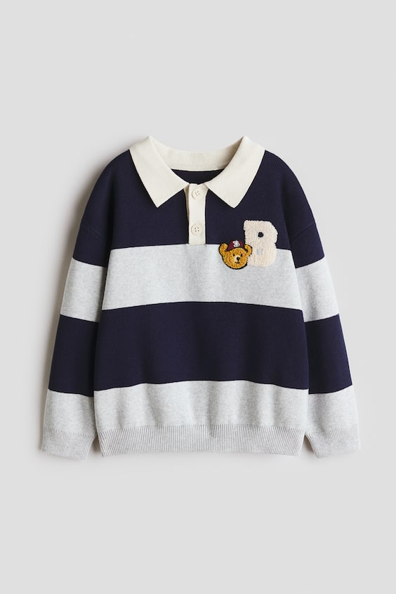 Детские рубашки H&M Rugby Shirt with Motif Detail