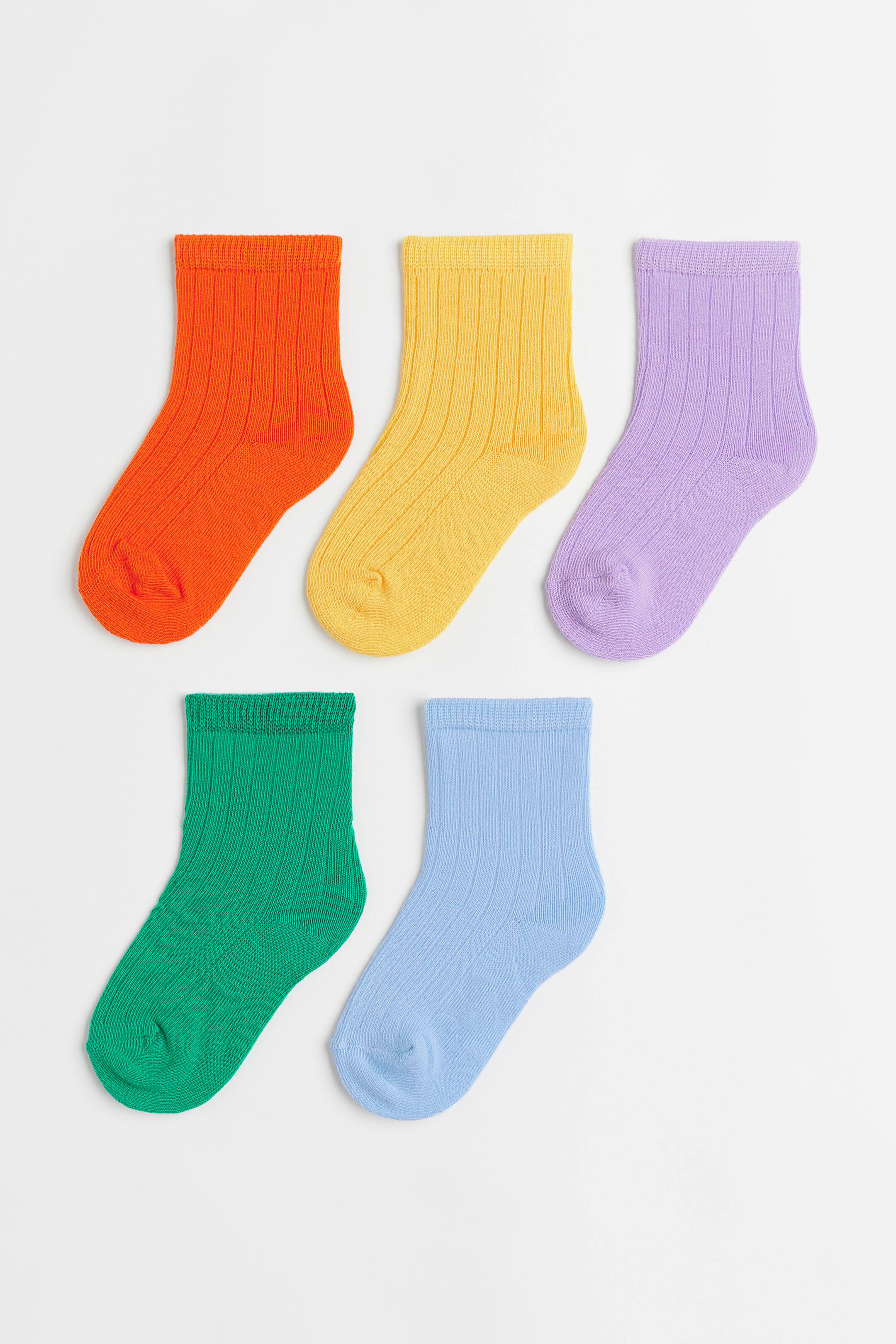 查看大圖: 5雙入針織襪 - 綠色/藍色/紫色 - Kids | H&M 1