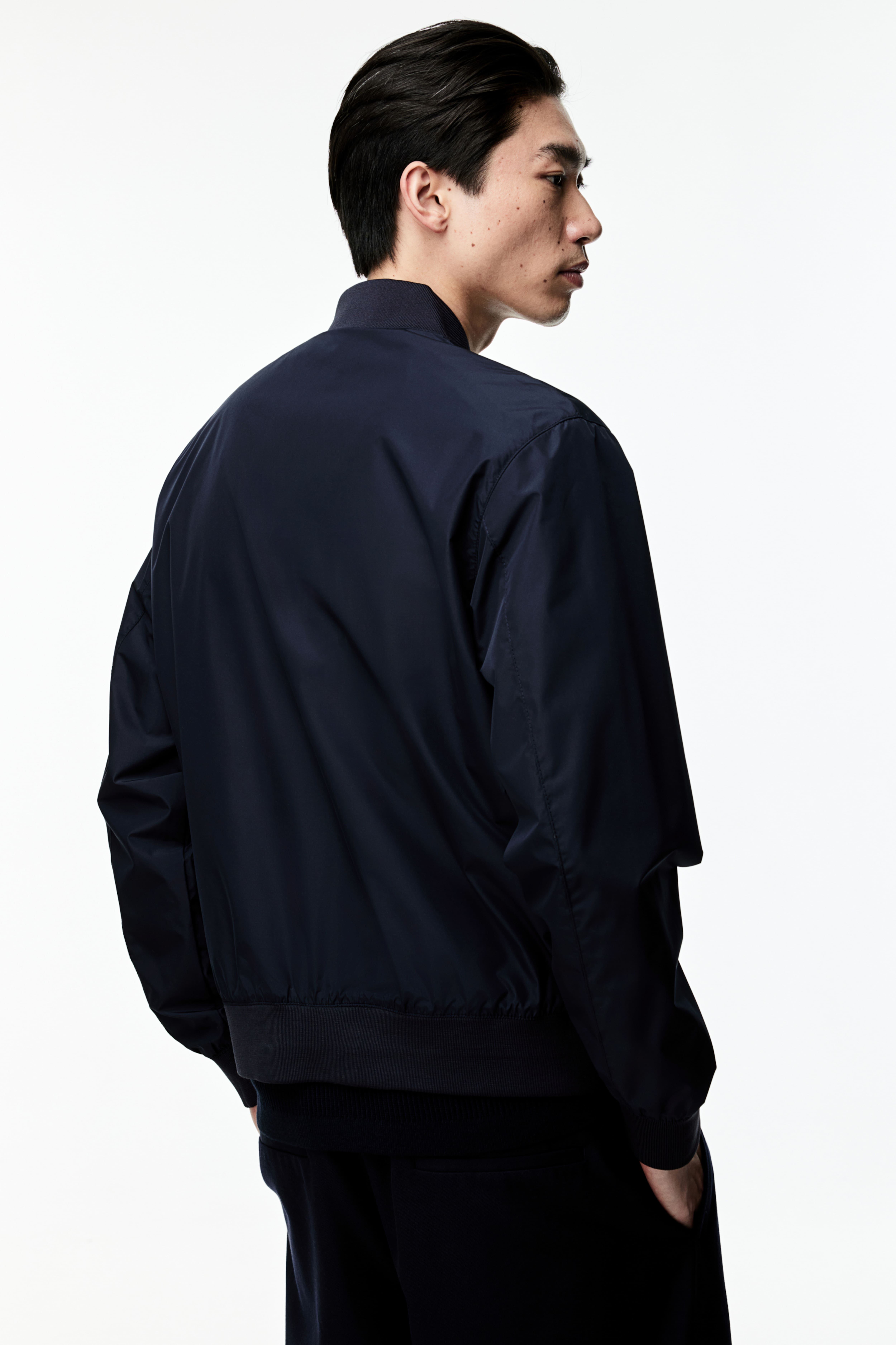 Men navy bomber jacket best sale