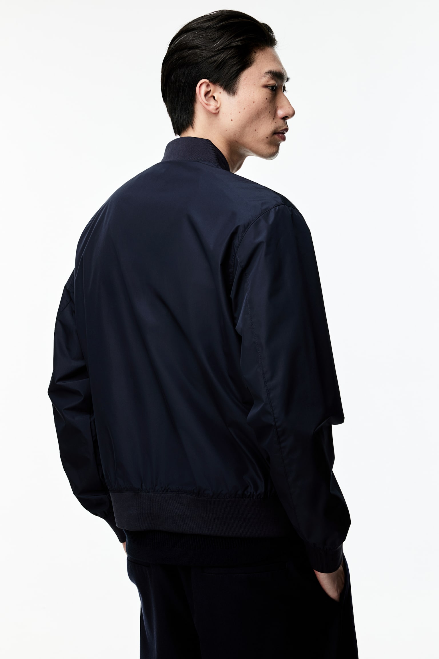 Regular Fit Bomber jacket - Navy blue/Black/Light beige - 4