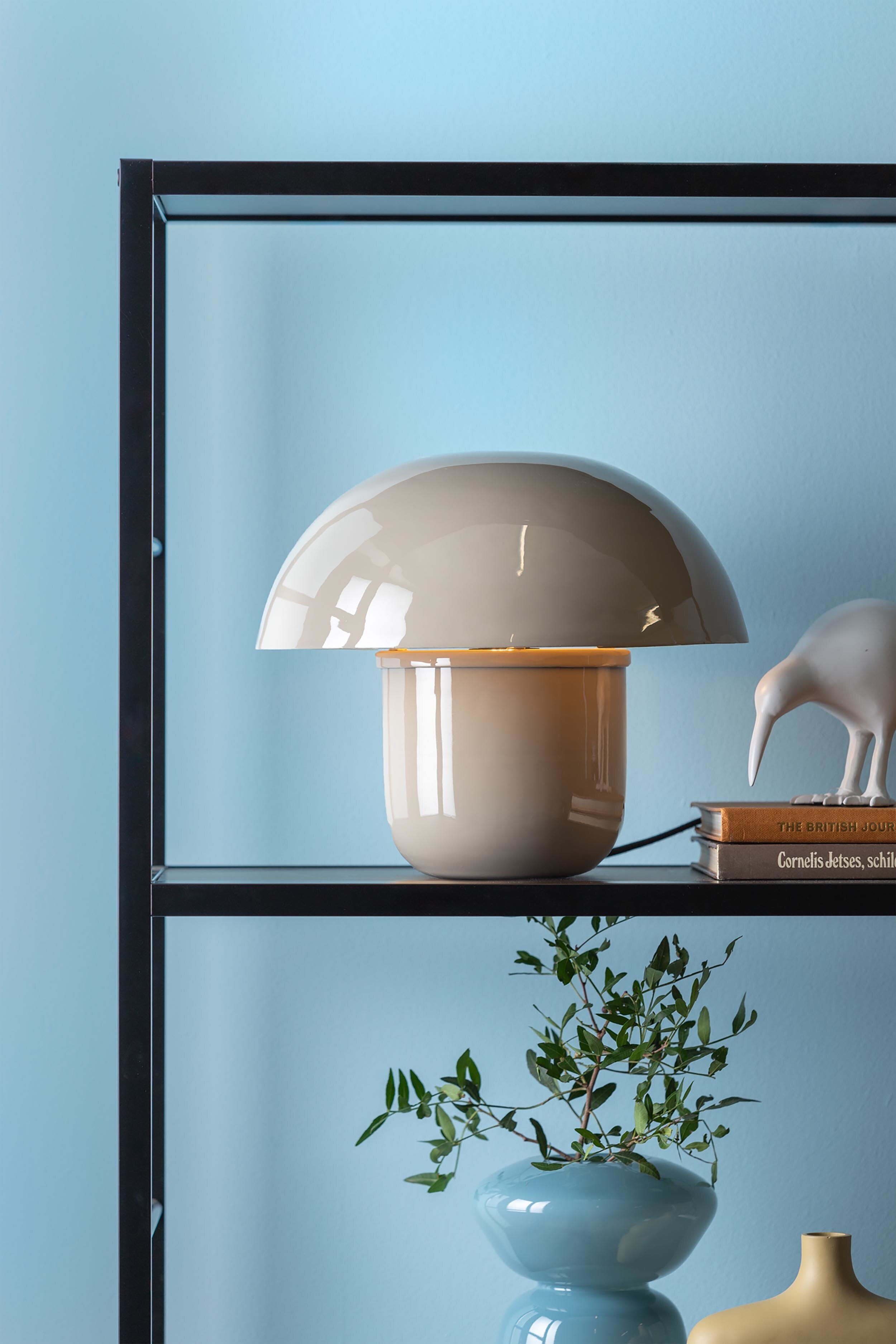 Fat Mushroom Bordlampe - Varm Grå/Sort/Rød Okker/Tåget Blå/Lysebrun/Hvid