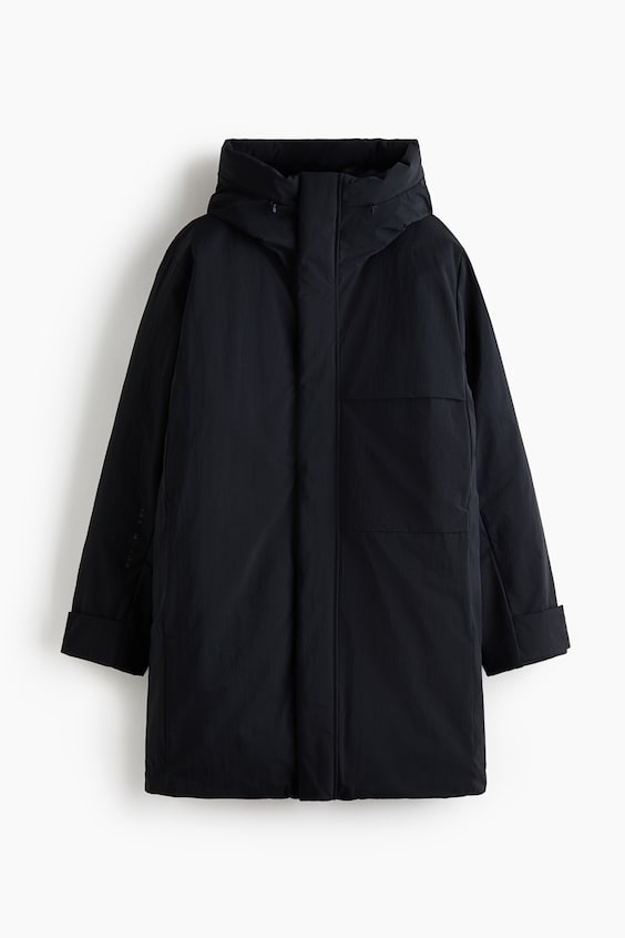 Мужская куртка H&M Move Padded Parka with ThermoMove™, цвет: Чёрный