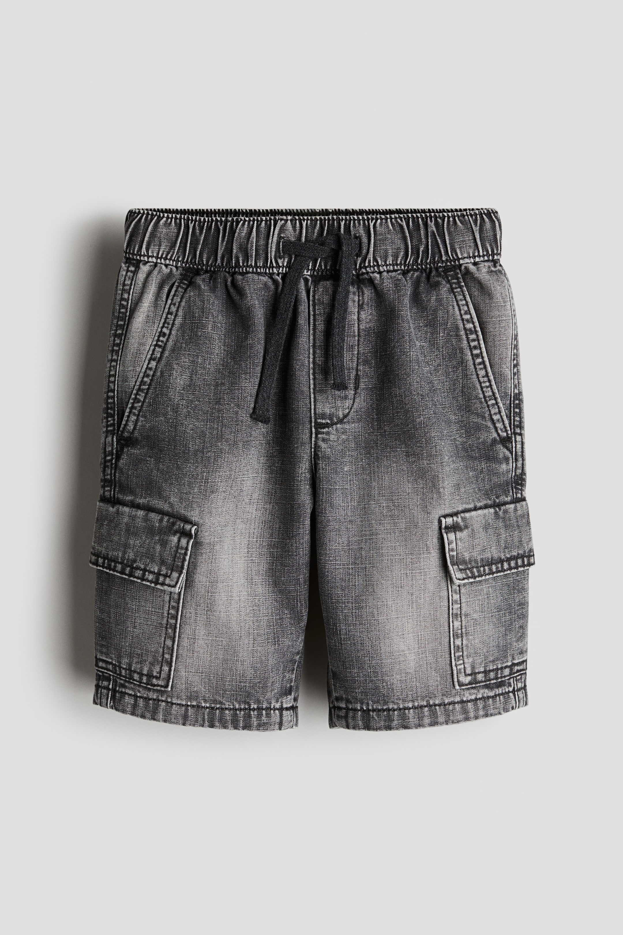 Denim cargo shorts - Dark grey denim - Kids | H&M GB 4