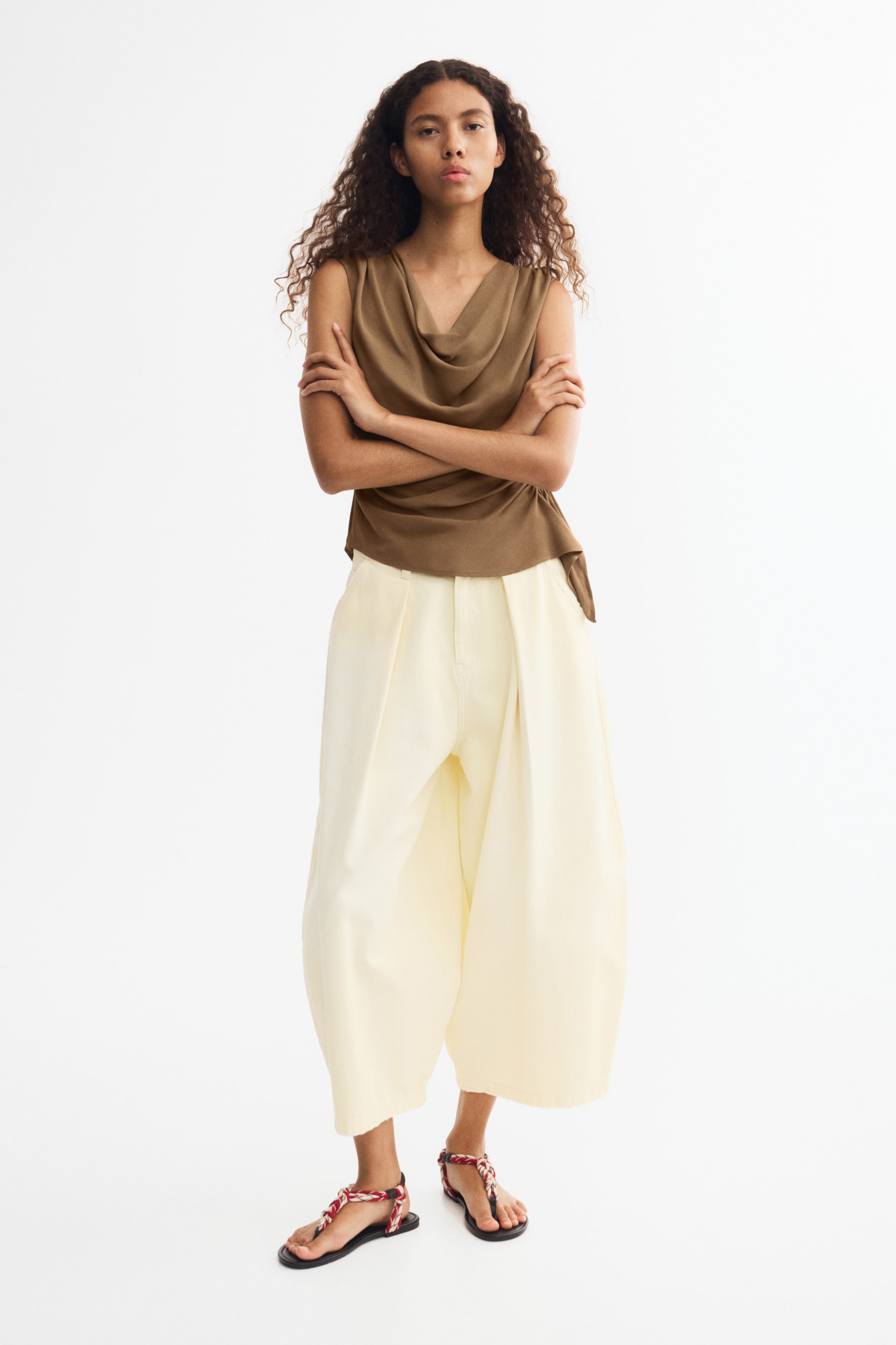 Draped One-Shoulder Top