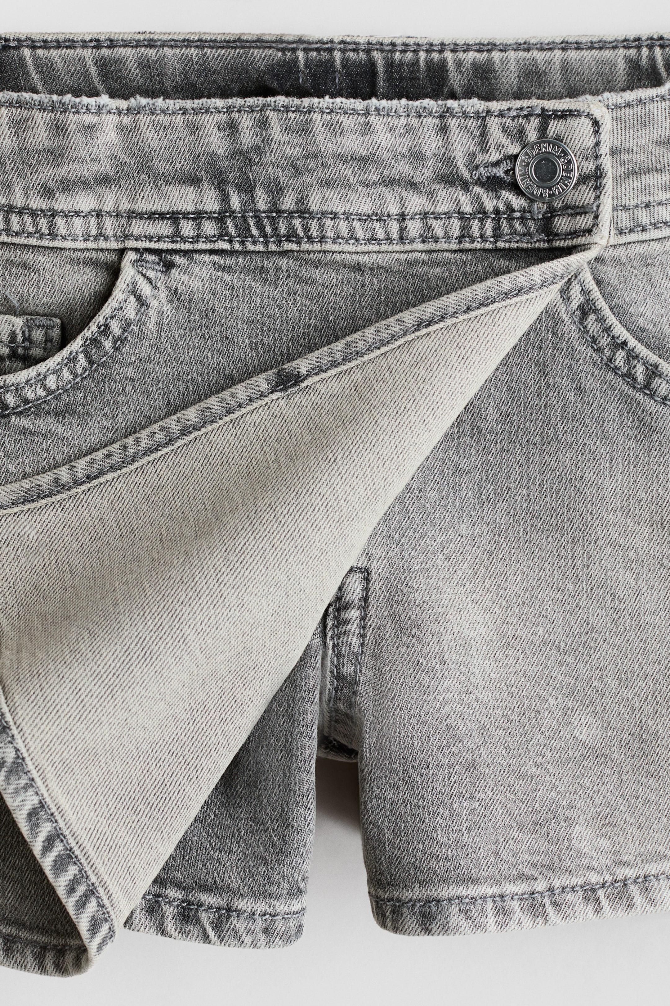 Denim Wrap Skort
