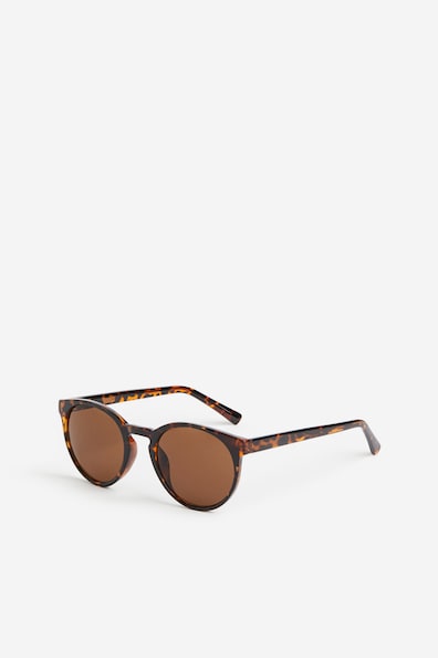 Runde Sonnenbrille - Beige/Schildpattmuster - Men | H&M DE 