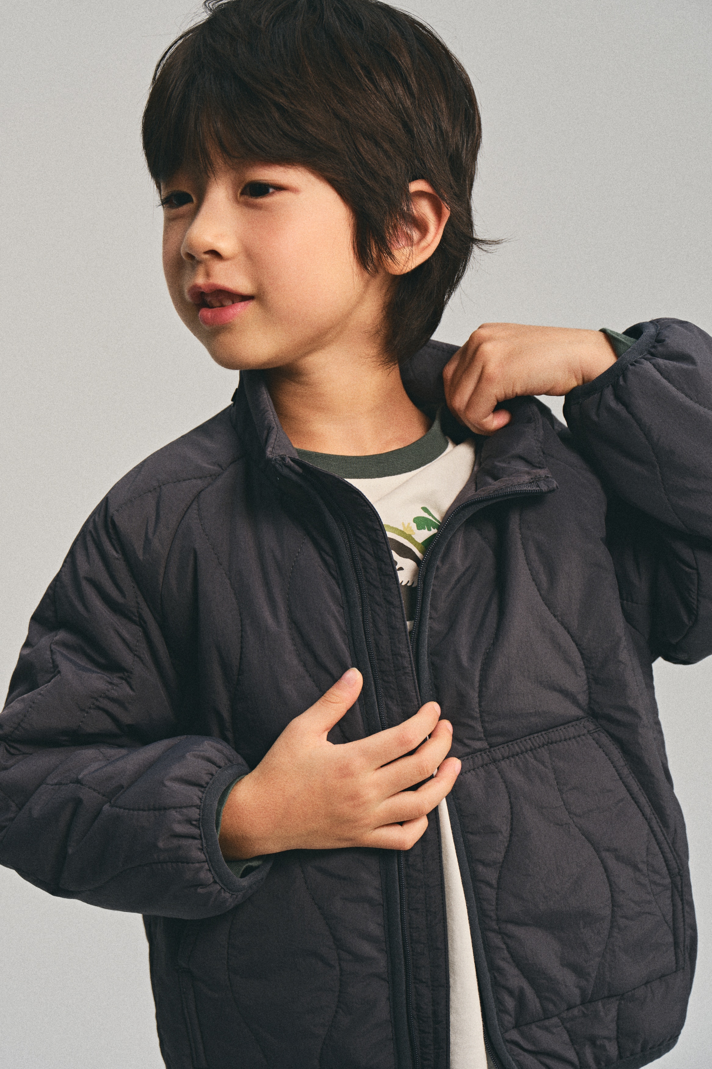 キルティングジャケット - ブラック - Kids | H&M JP