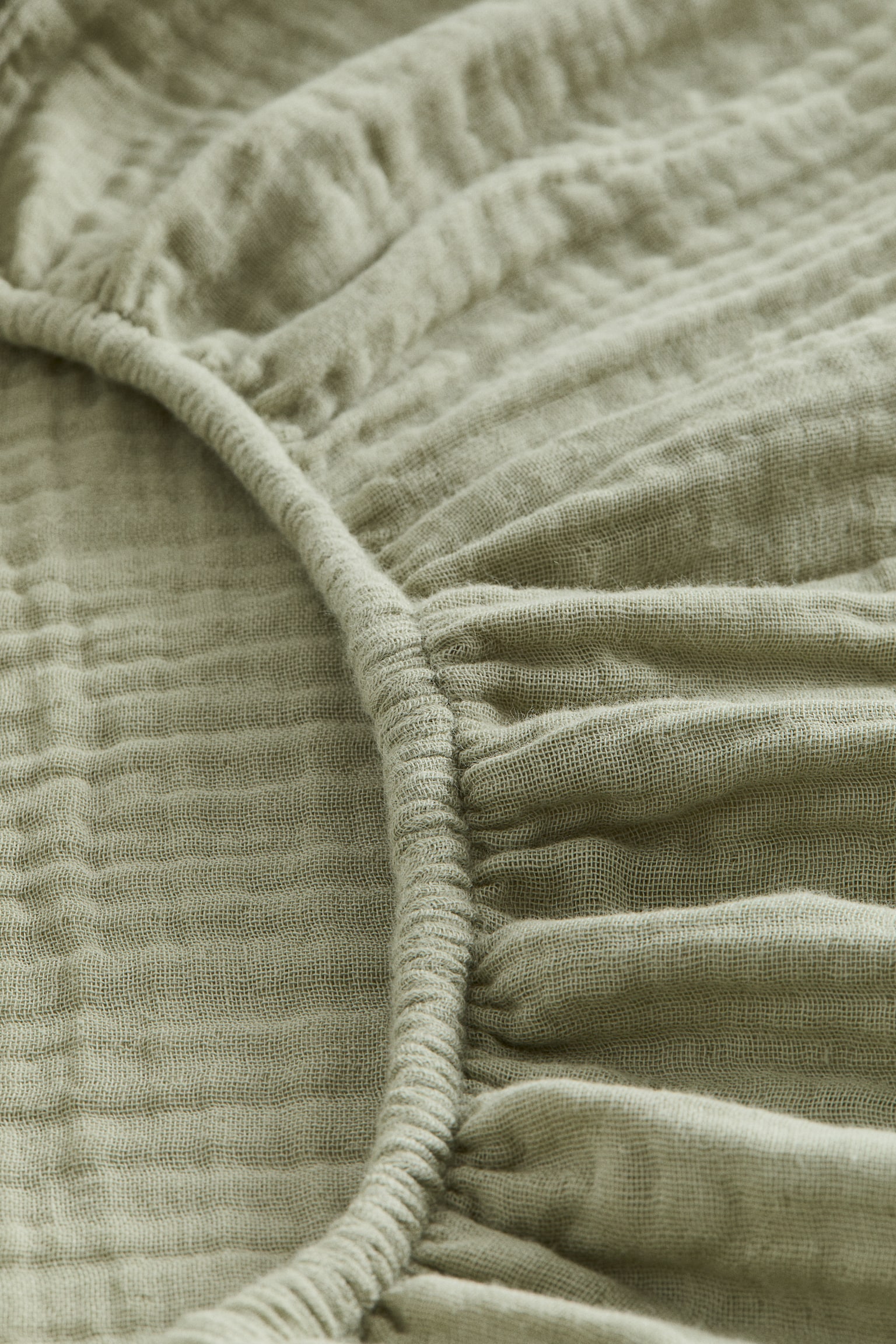 Cot fitted sheet - Sage green/Light beige/Dusty pink/White/Light green - 3