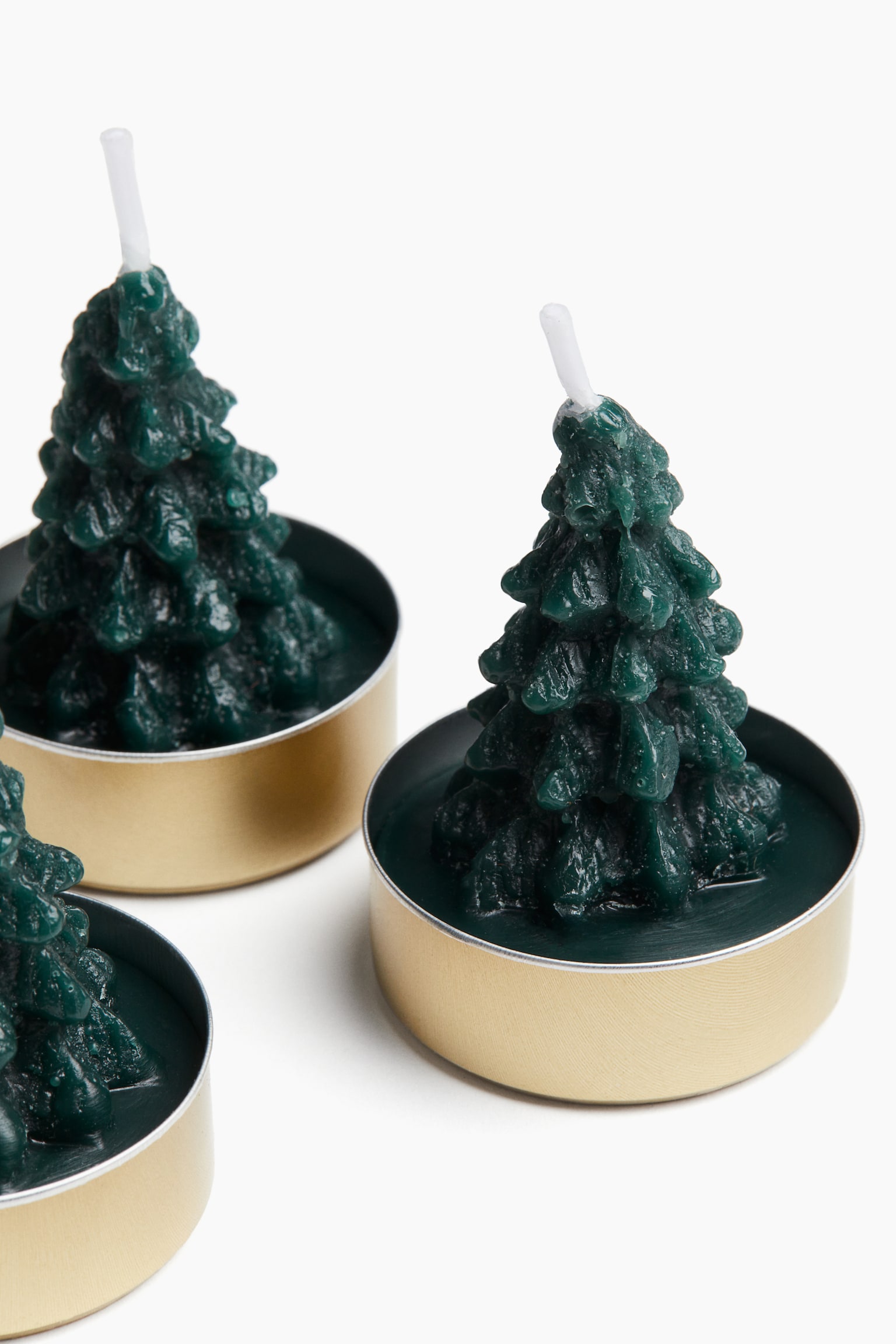 6-pack tree-shaped tealights - Dark green/Fir trees/White/Fir trees - 2