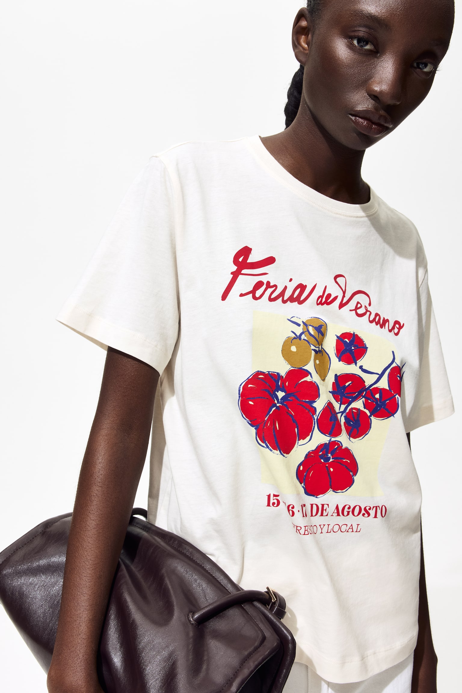 Printed T-Shirt - Ivory/Feria de Verano/White/lemons/Green/Cannes Sailing Retreat/White/Le Marais/Cream/Biarritz/Light blue/Summer/Pink/Chillax Culture/Light yellow/Energized/Dark brown/The Vacation Edit/Light dusty blue/California/Brown/Solare/Dark brown/Italia/White/Arancia Rossa/White/Beauté - 1