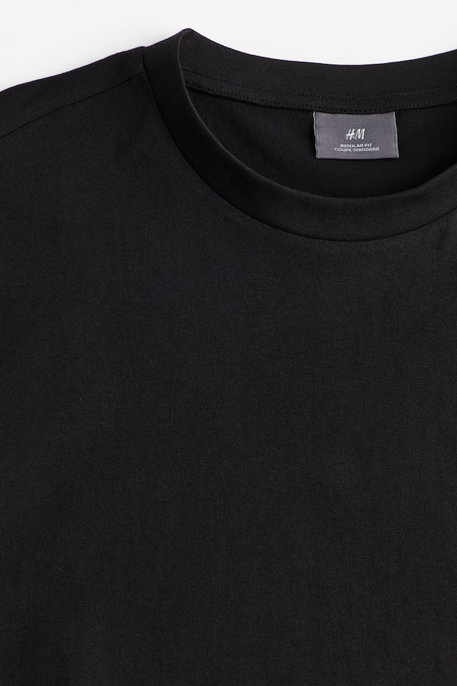 T-shirt lunga Regular Fit - Nero/Bianco - 4