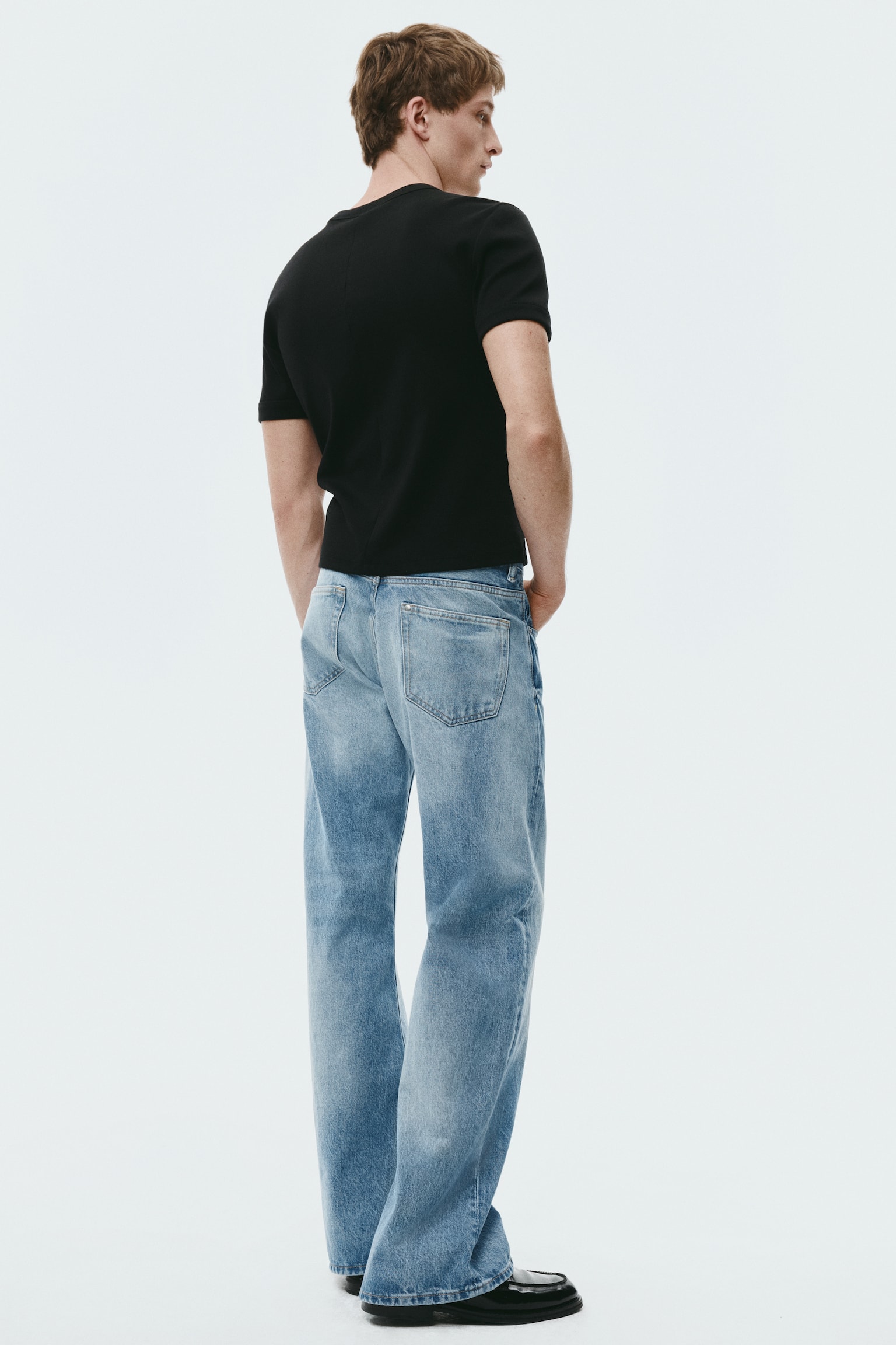 Relaxed Bootcut Jeans - Світло-блакитний денім/Блакитний денім/Сірий денім/Випраний чорний/Коричневий денім/Блакитний денім/Блакитний денім - 4