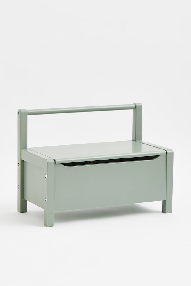 Children's storage bench - Green/Beige/Grey - 1