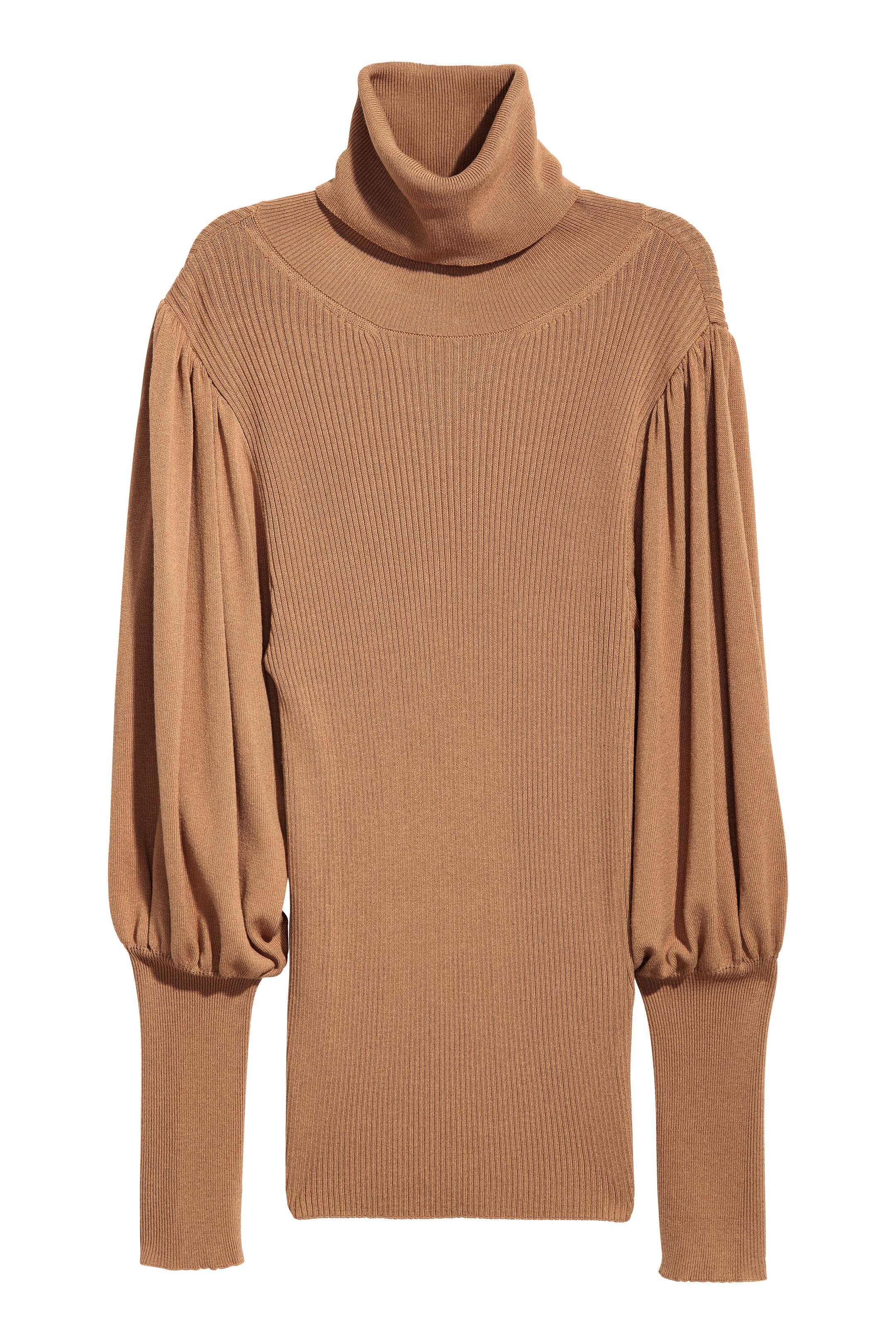 View larger image: Fine-knit polo-neck jumper - Camel - Ladies | H&M GB 1