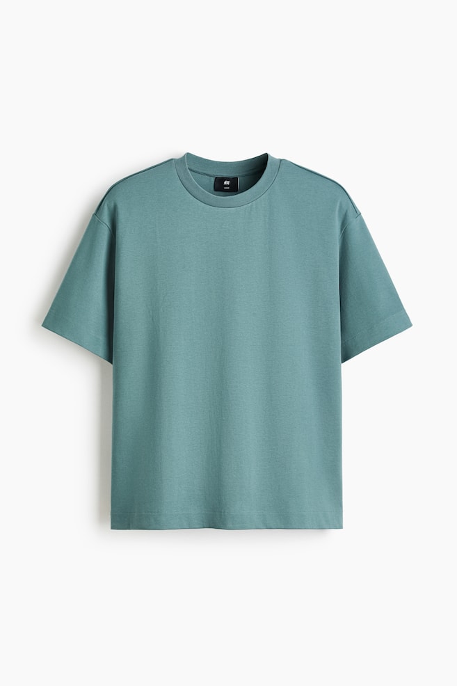 Loose-Fit Interlock T-Shirt - Teal/Black/Cream/Light gray melange/Coral pink/Cream/Dark turquoise - 1