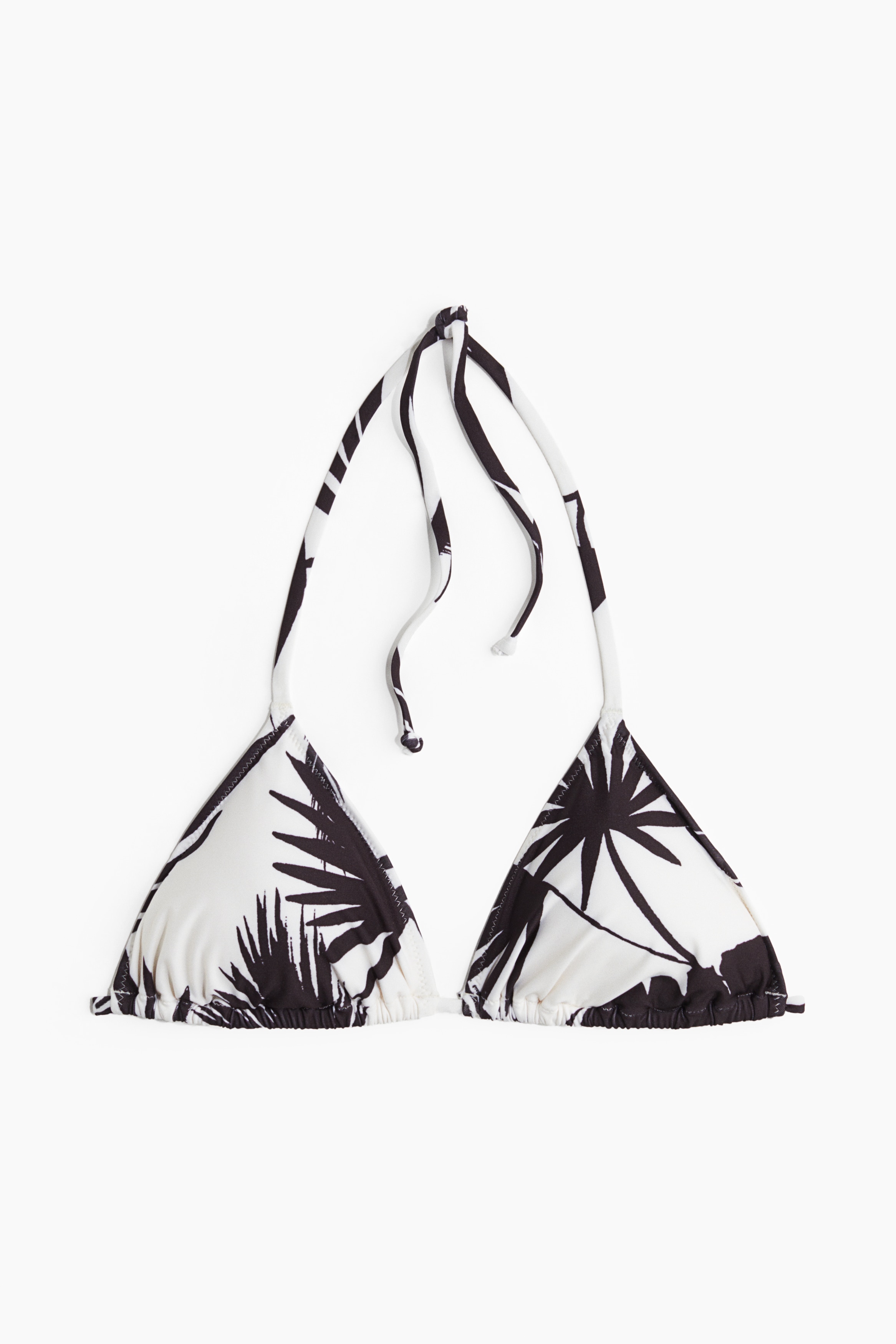 Padded Triangle Bikini Top - White/black patterned/Light beige/tie-dye/Black/polka dot/Dark brown/zebra print