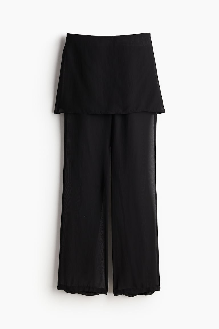 Pantalone od šifona sa suknjom preko