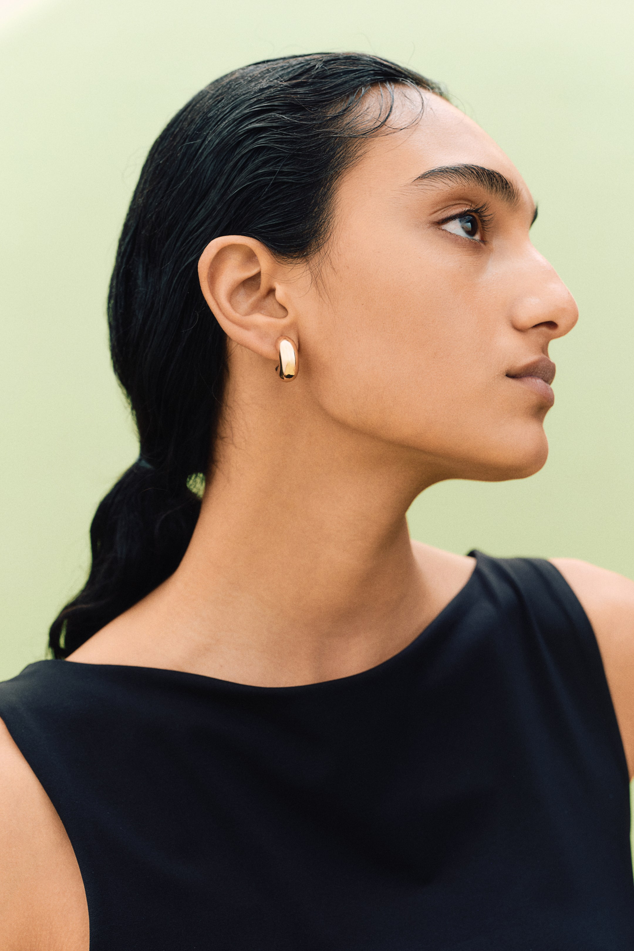 Ball-Back Hoop Earrings