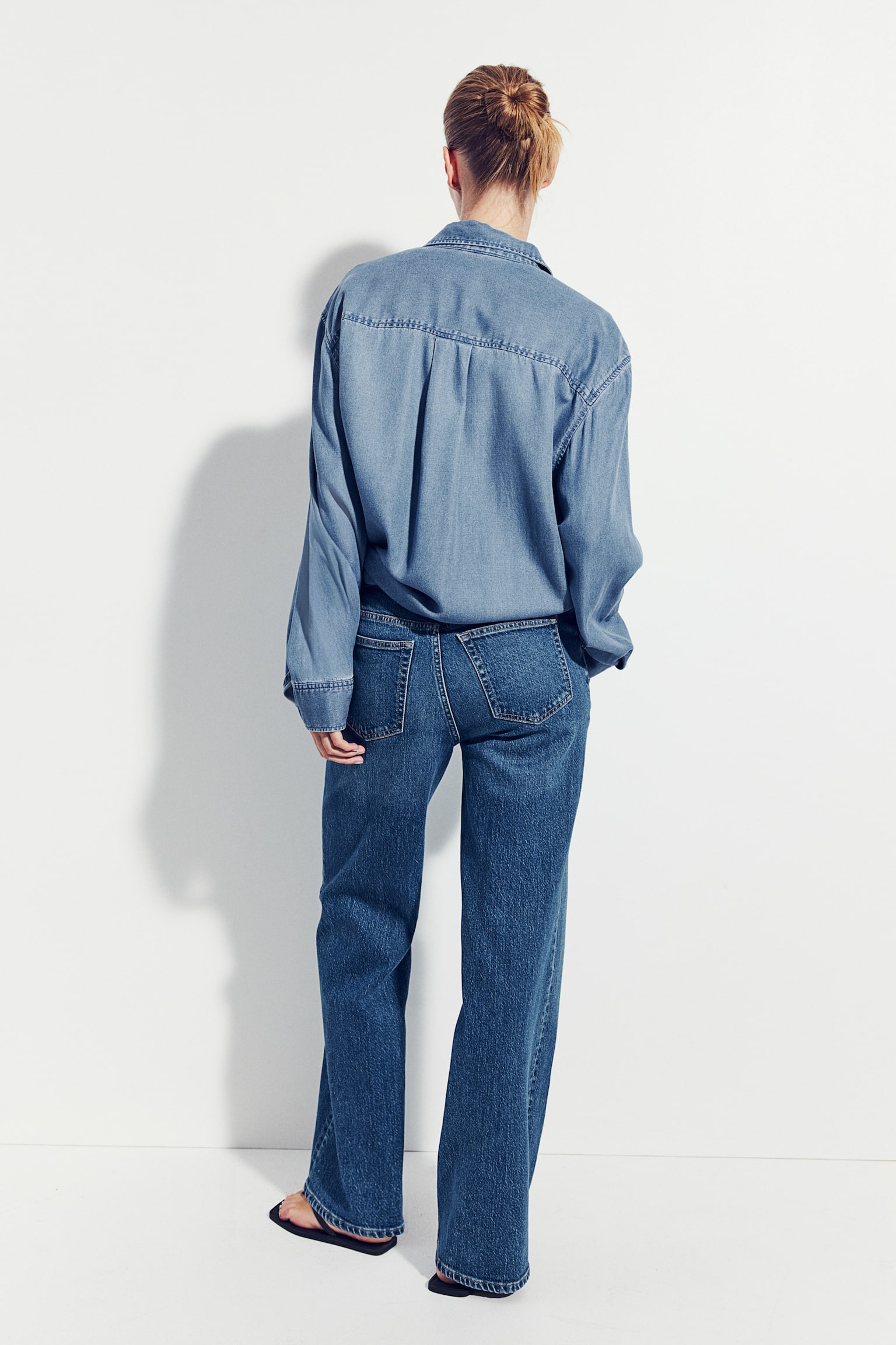 MAMA Tie-belt denim shirt - Denim blue - 7