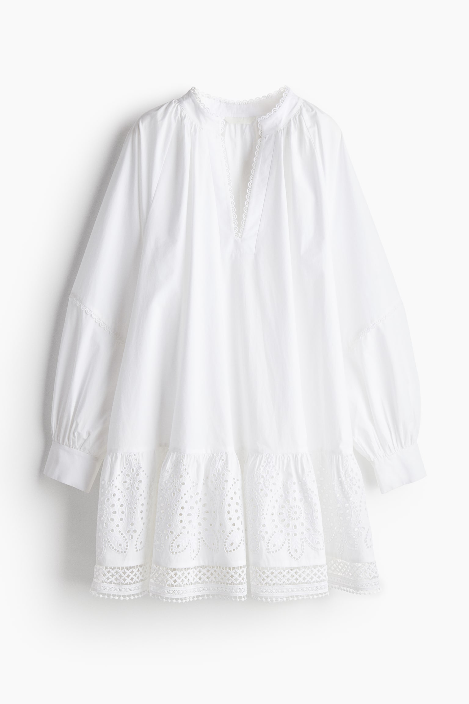 Broderie Anglaise Dress - White - 2