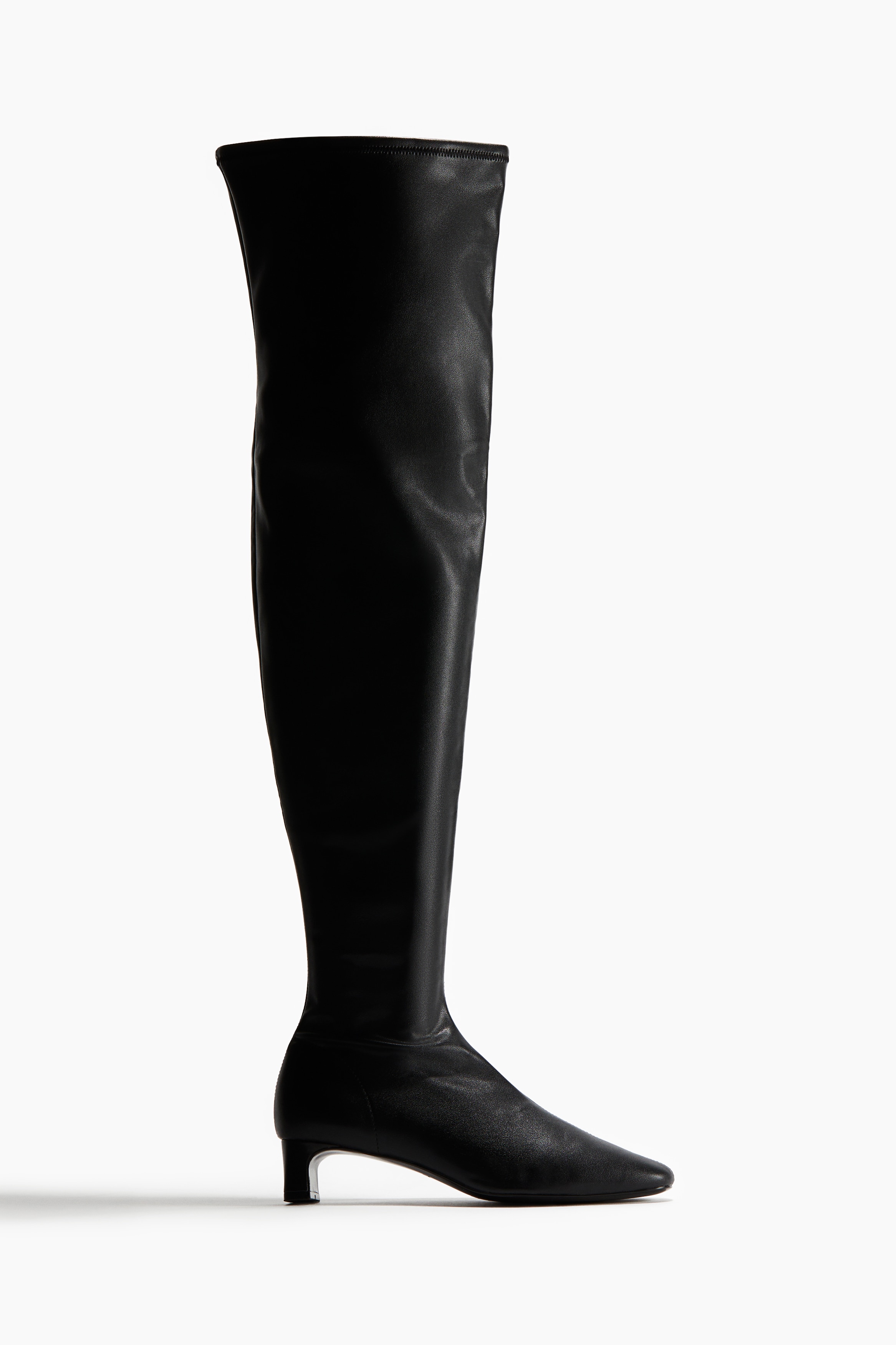Ladies - Black Over-the-knee boots - Size: 3  - H&M