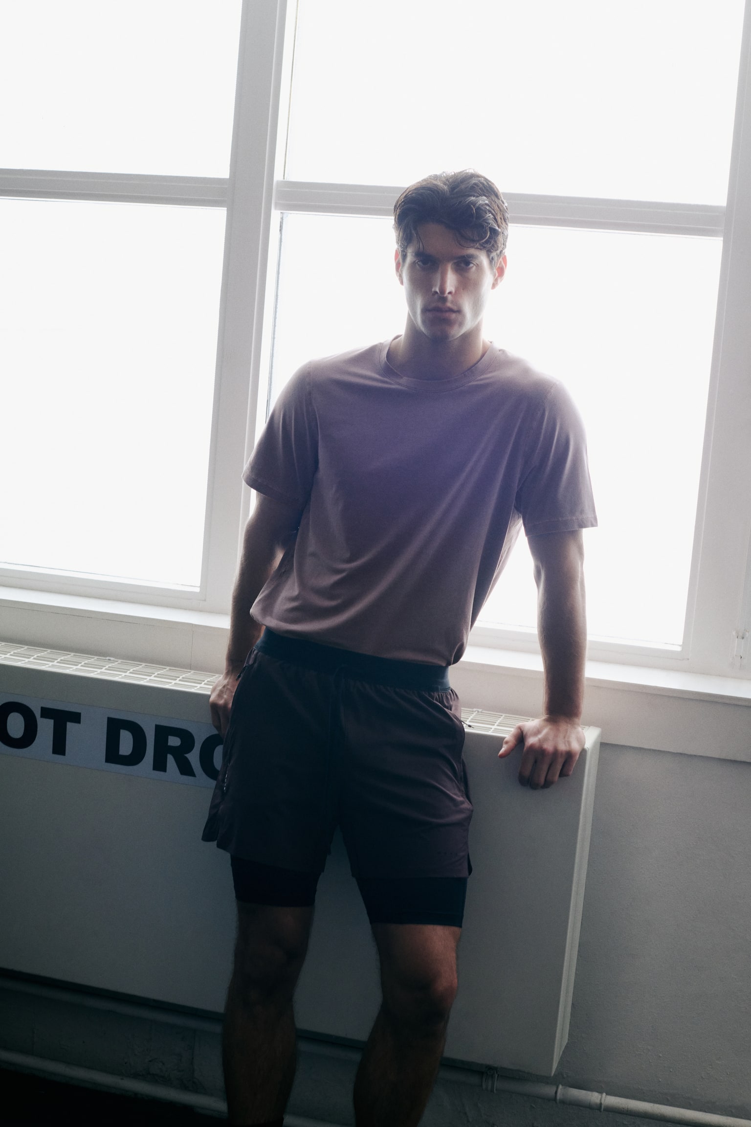 Sports T-shirt with DryMove™ - Rosa tenue/Gris oscuro - 6