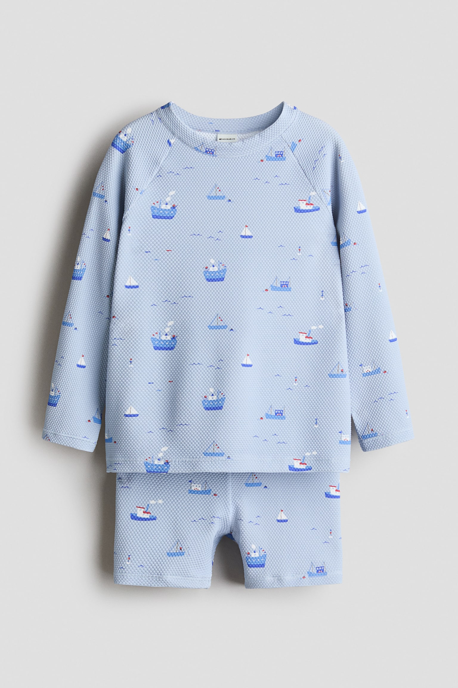 UPF 50 swim set - Light blue/Boats/Light pink