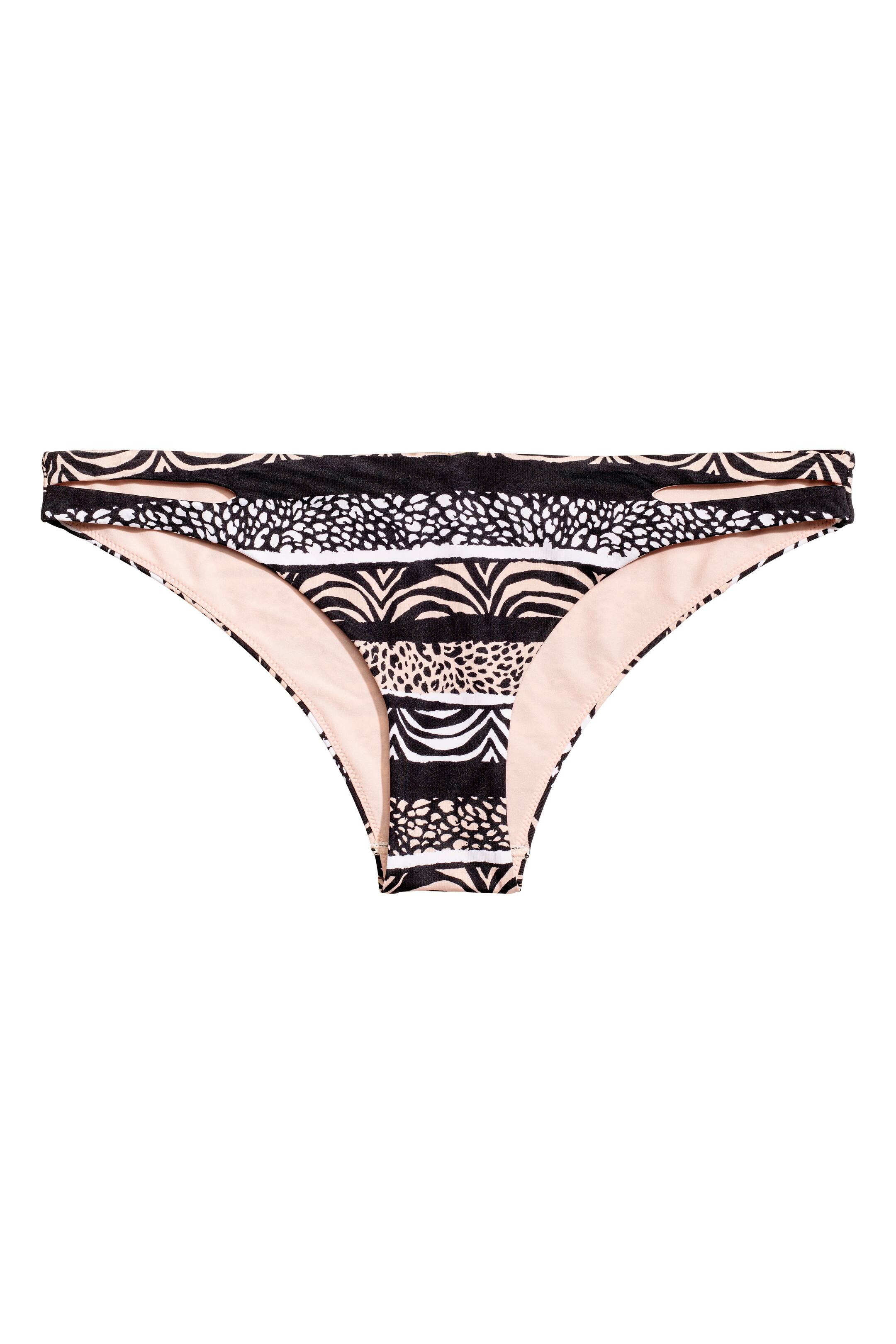 Grotere afbeelding bekijken: Cheeky bikinislip - Zwart/beige dessin - DAMES | H&M NL 1