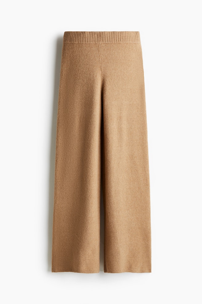 Fine-knit trousers - Dark beige/Light grey marl/Light beige/Powder pink/Beige marl/Burgundy/Navy blue - 1