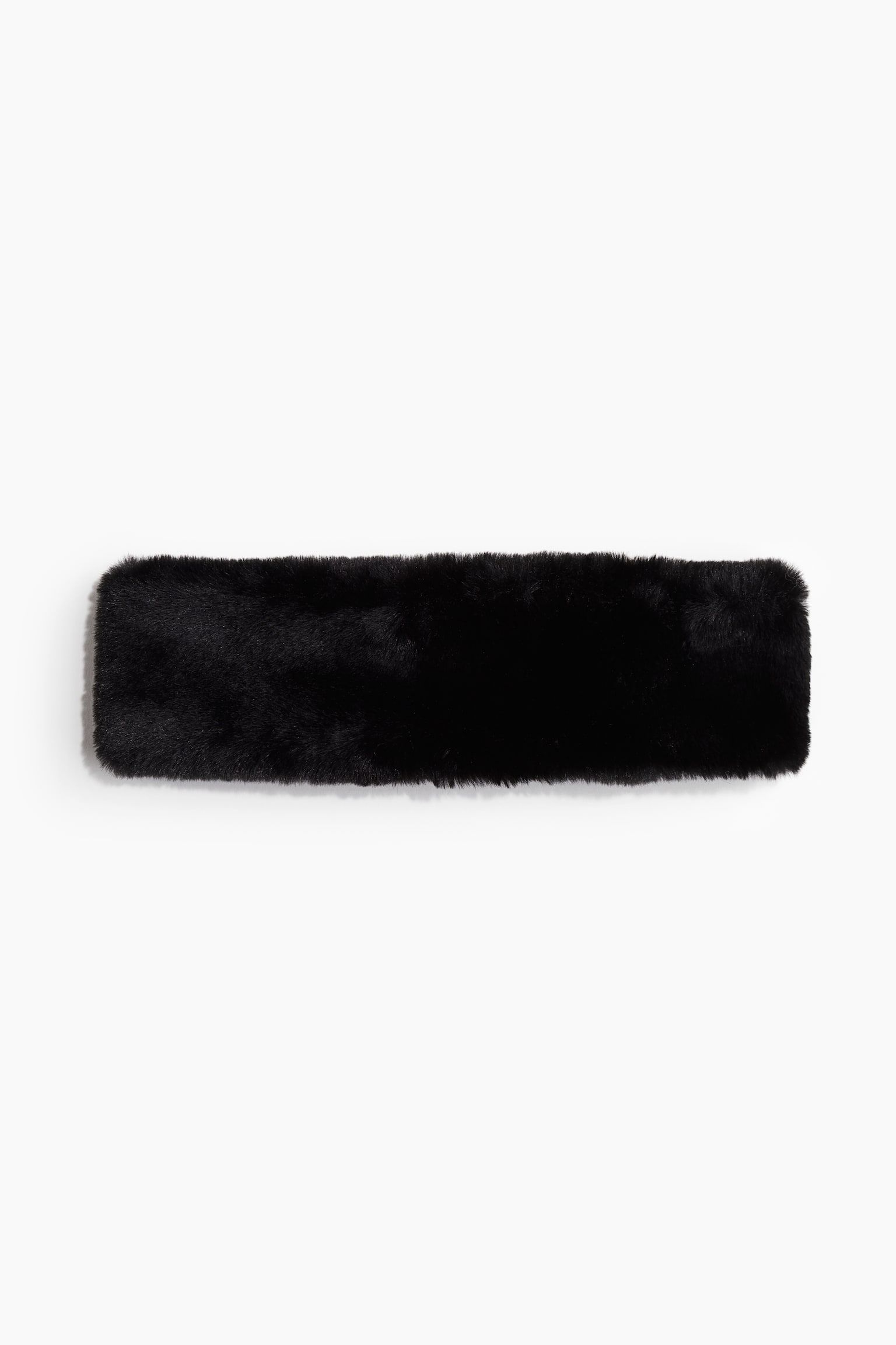 Fluffy headband - Black/Beige - 2