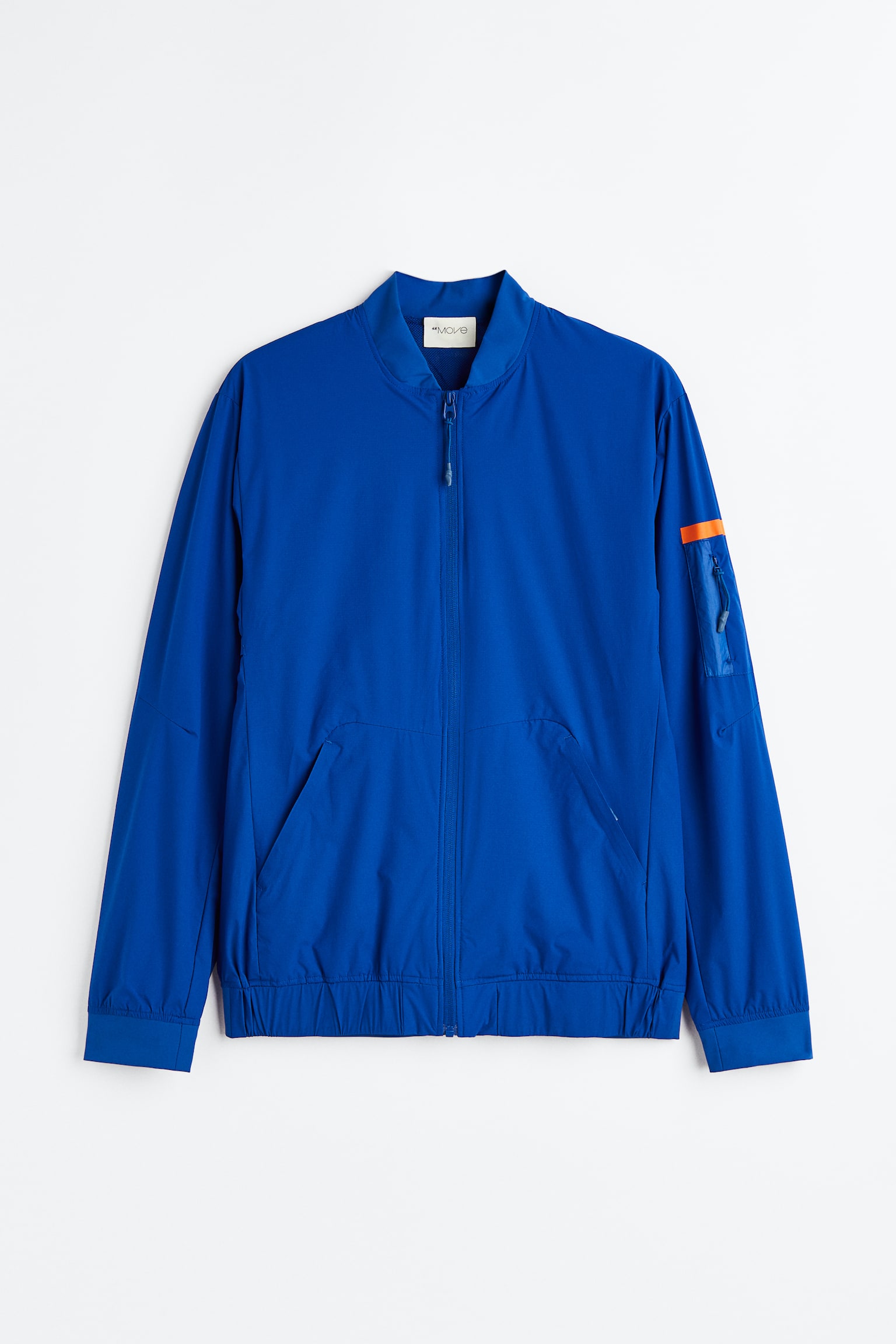 Water-repellent running jacket - Bright blue/Dark green - 1