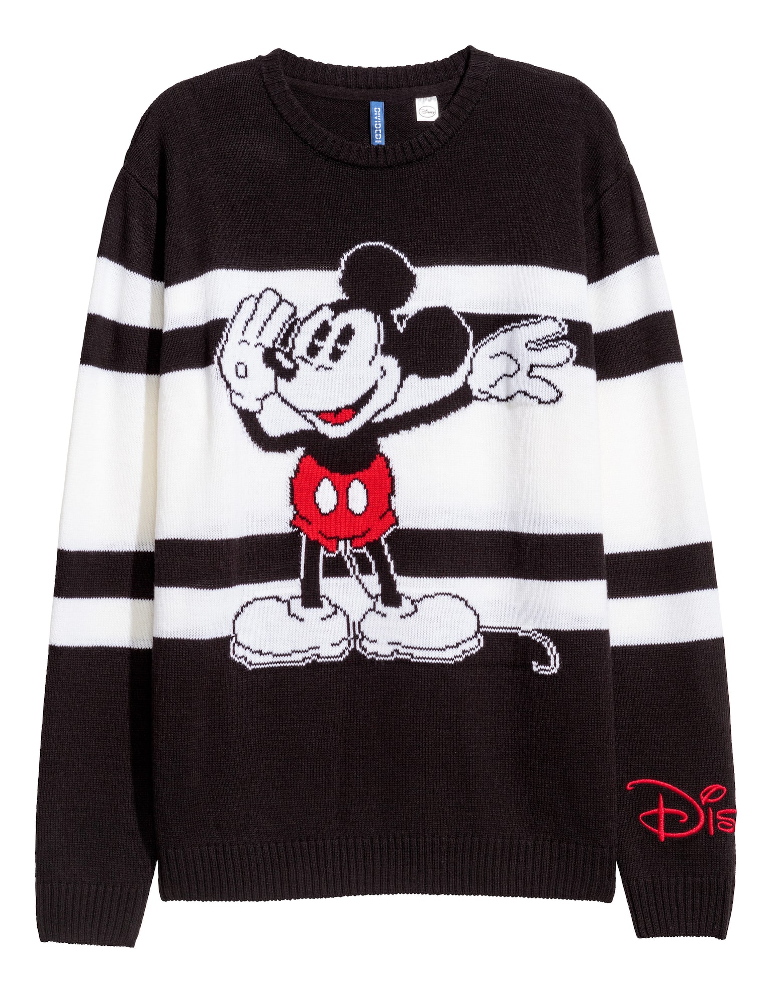 Jacquard-knit Sweater - Black/Mickey Mouse - Men | H&M US